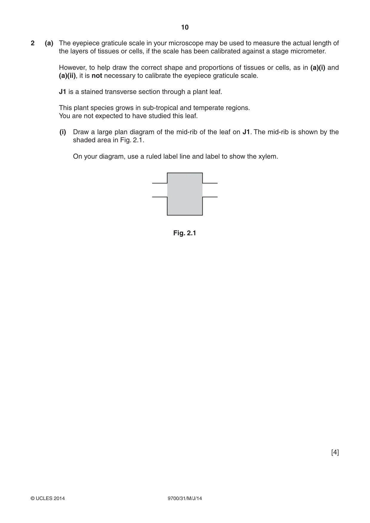Cambridge A Level Biology 9700 2014 May/June Paper 3 · Variant 1 question paper, page 10 of 16