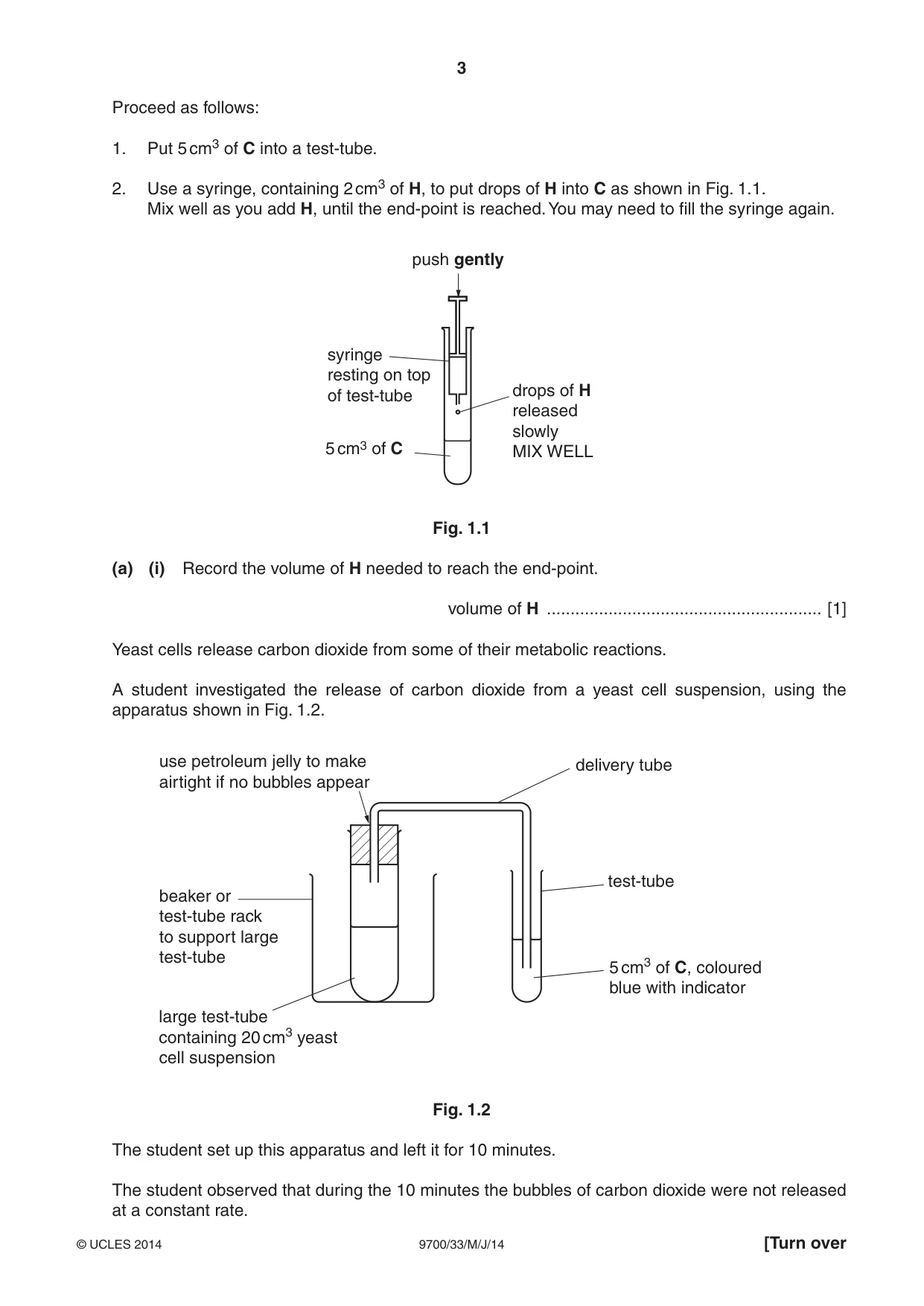 Cambridge A Level Biology 9700 2014 May/June Paper 3 · Variant 3 question paper, page 3 of 16