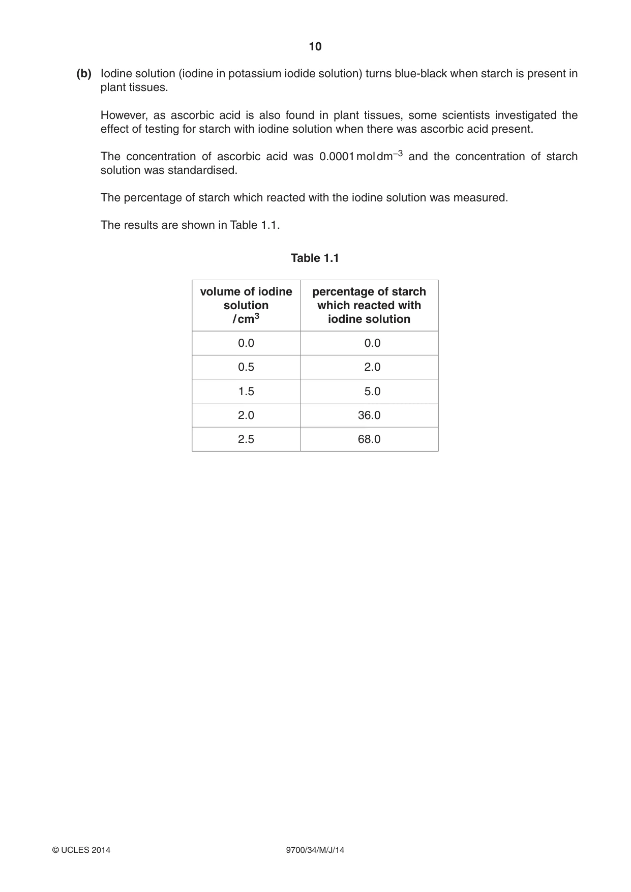 Cambridge A Level Biology 9700 2014 May/June Paper 3 · Variant 4 question paper, page 10 of 16