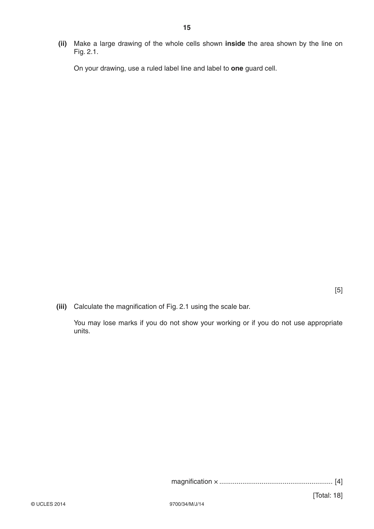 Cambridge A Level Biology 9700 2014 May/June Paper 3 · Variant 4 question paper, page 15 of 16
