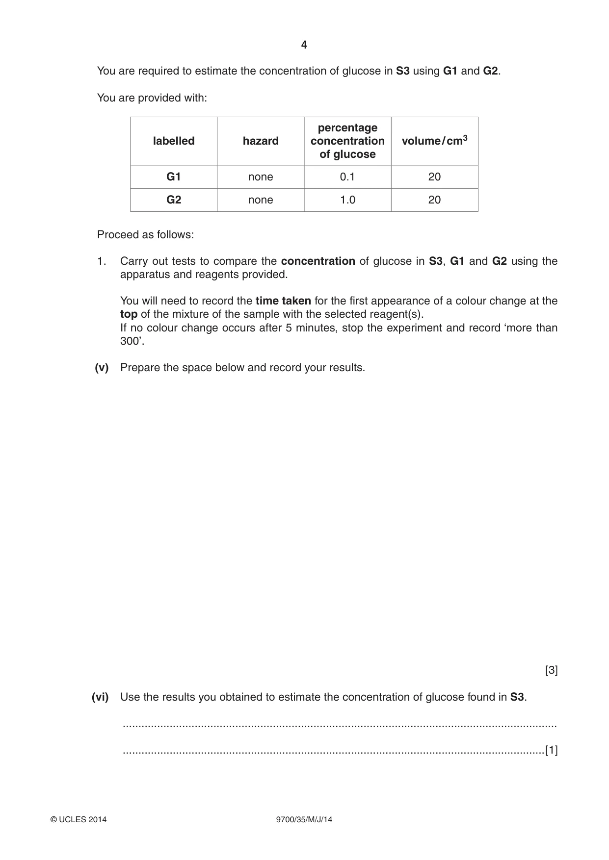 Cambridge A Level Biology 9700 2014 May/June Paper 3 · Variant 5 question paper, page 4 of 12