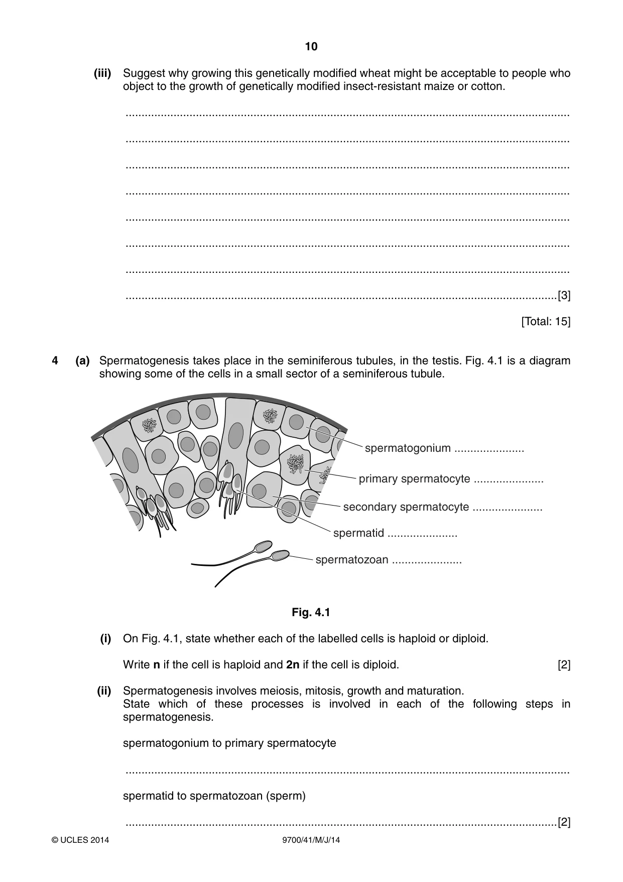 Cambridge A Level Biology 9700 2014 May/June Paper 4 · Variant 1 question paper, page 10 of 24