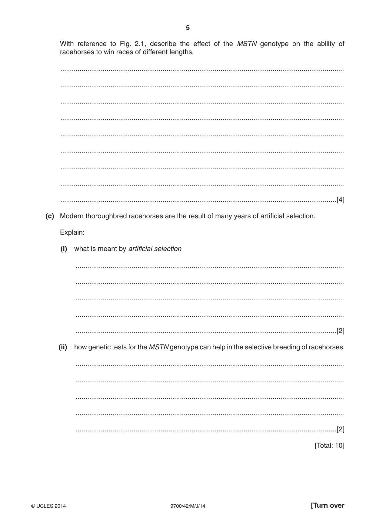Cambridge A Level Biology 9700 2014 May/June Paper 4 · Variant 2 question paper, page 5 of 24