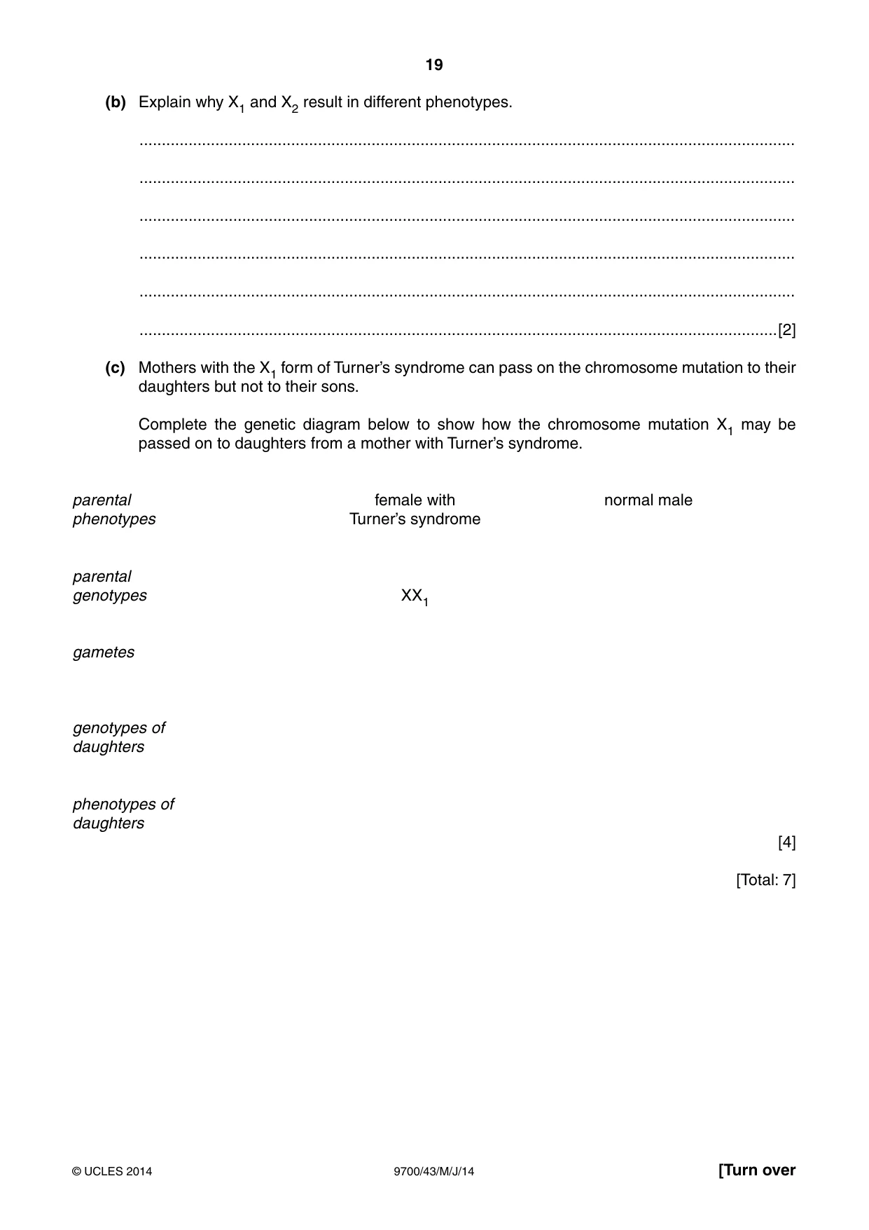 Cambridge A Level Biology 9700 2014 May/June Paper 4 · Variant 3 question paper, page 19 of 24