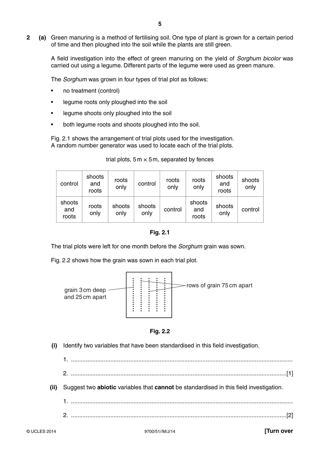 Cambridge A Level Biology 9700 2014 May/June Paper 5 · Variant 1 question paper, page 5 of 8