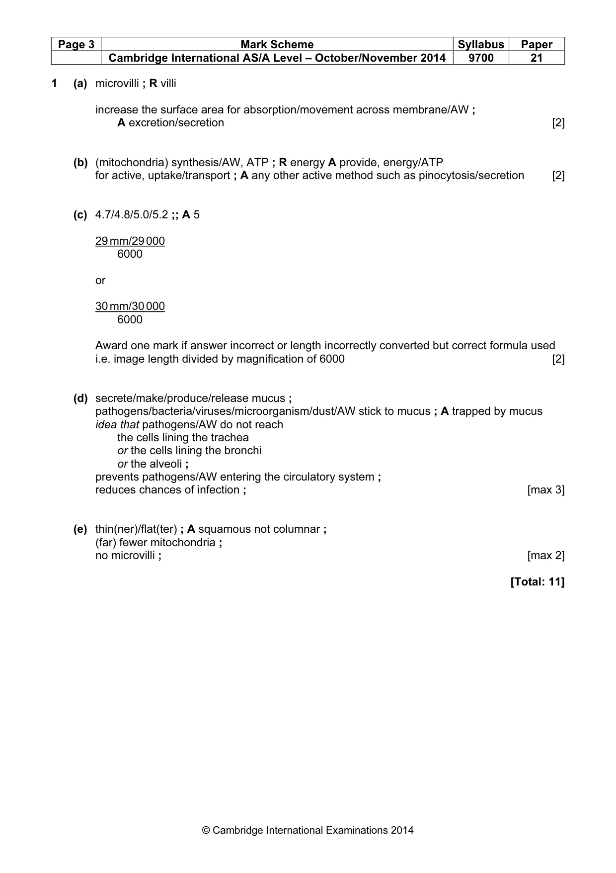 Mark scheme, page 3 of 7