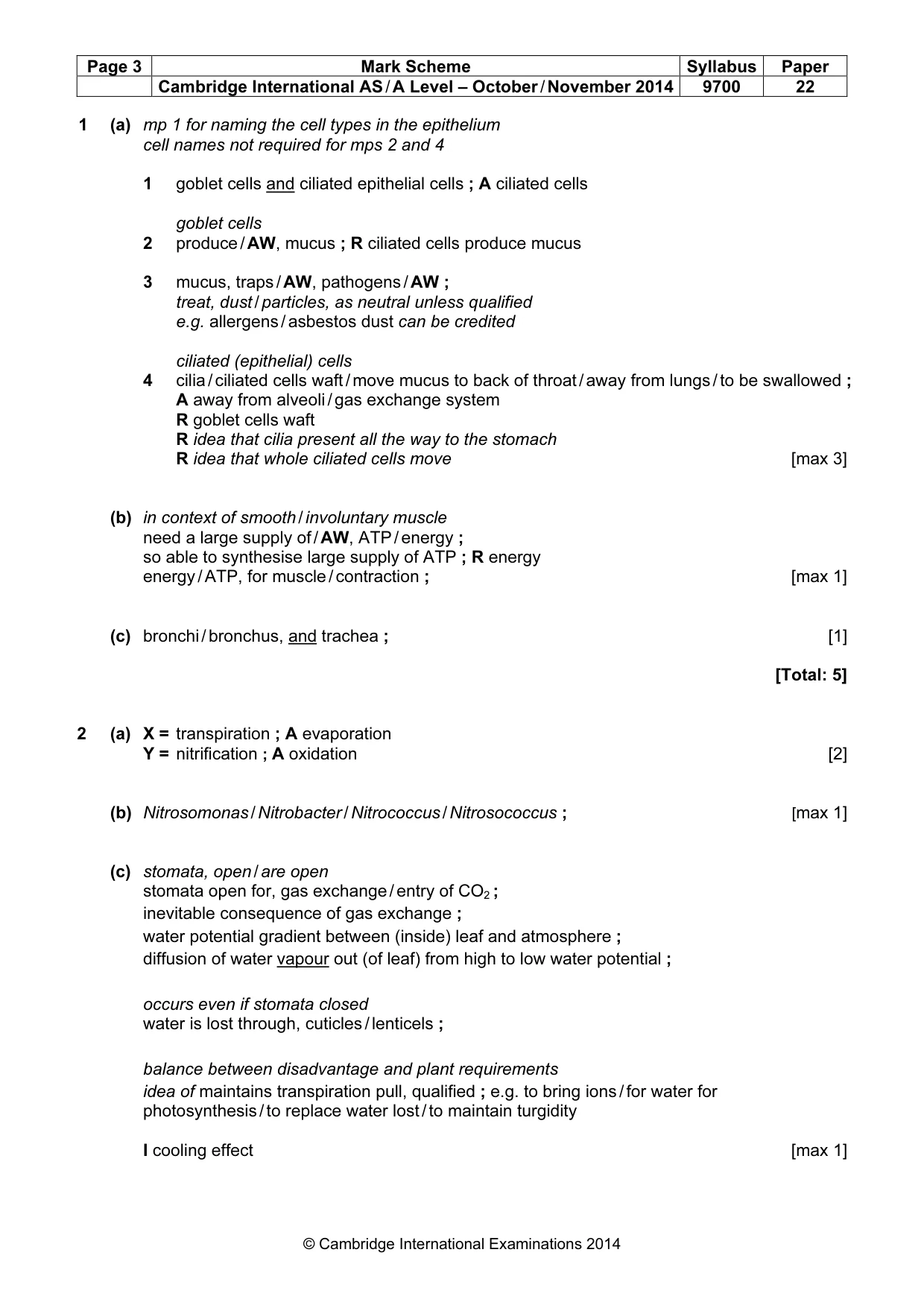 Mark scheme, page 3 of 11