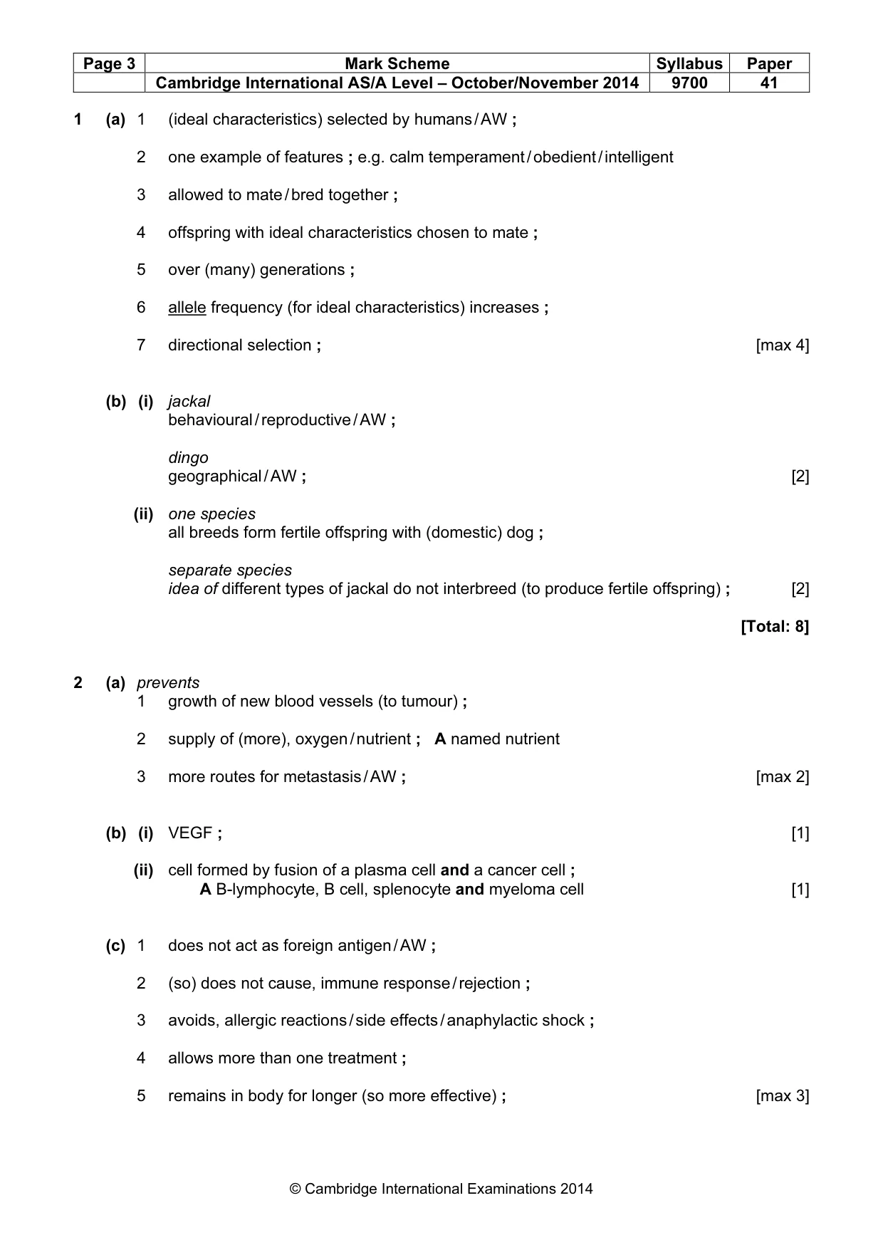Mark scheme, page 3 of 11