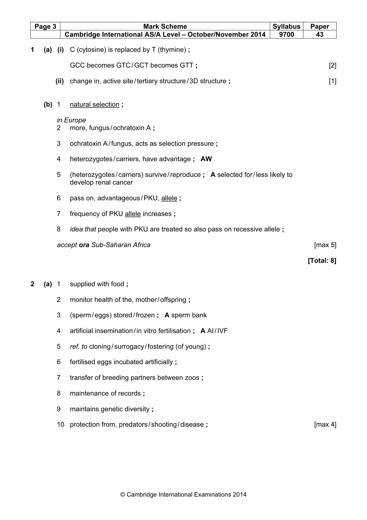 Mark scheme, page 3 of 11