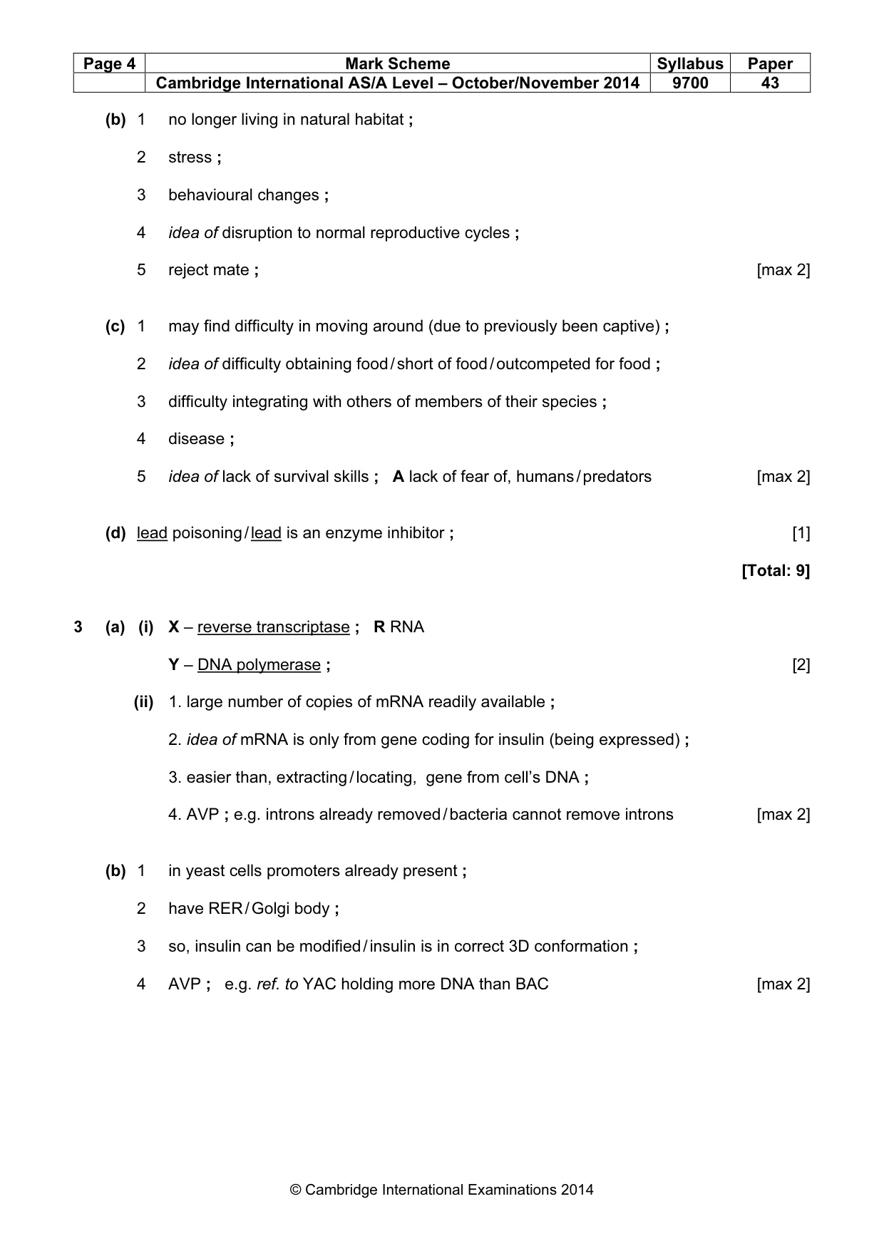 Mark scheme, page 4 of 11