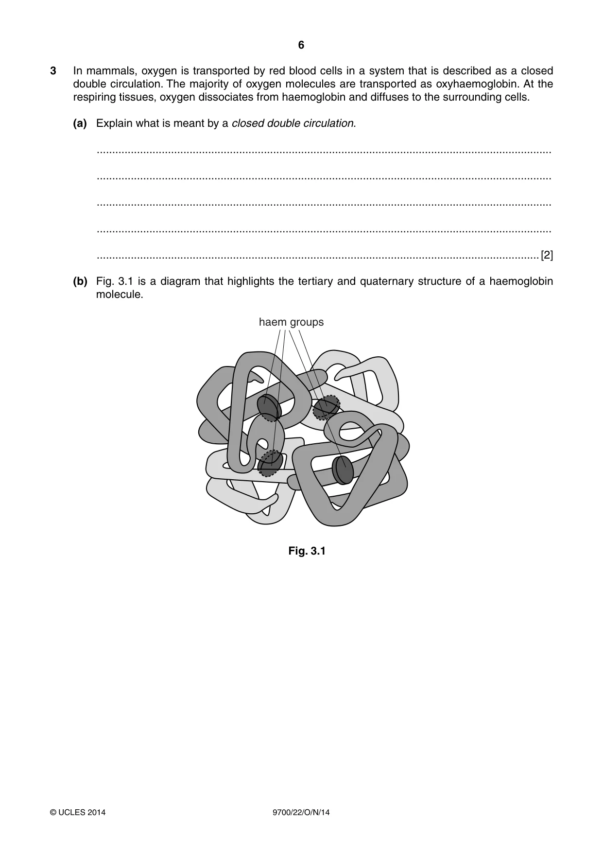 Cambridge A Level Biology 9700 2014 Oct/Nov Paper 2 · Variant 2 question paper, page 6 of 16