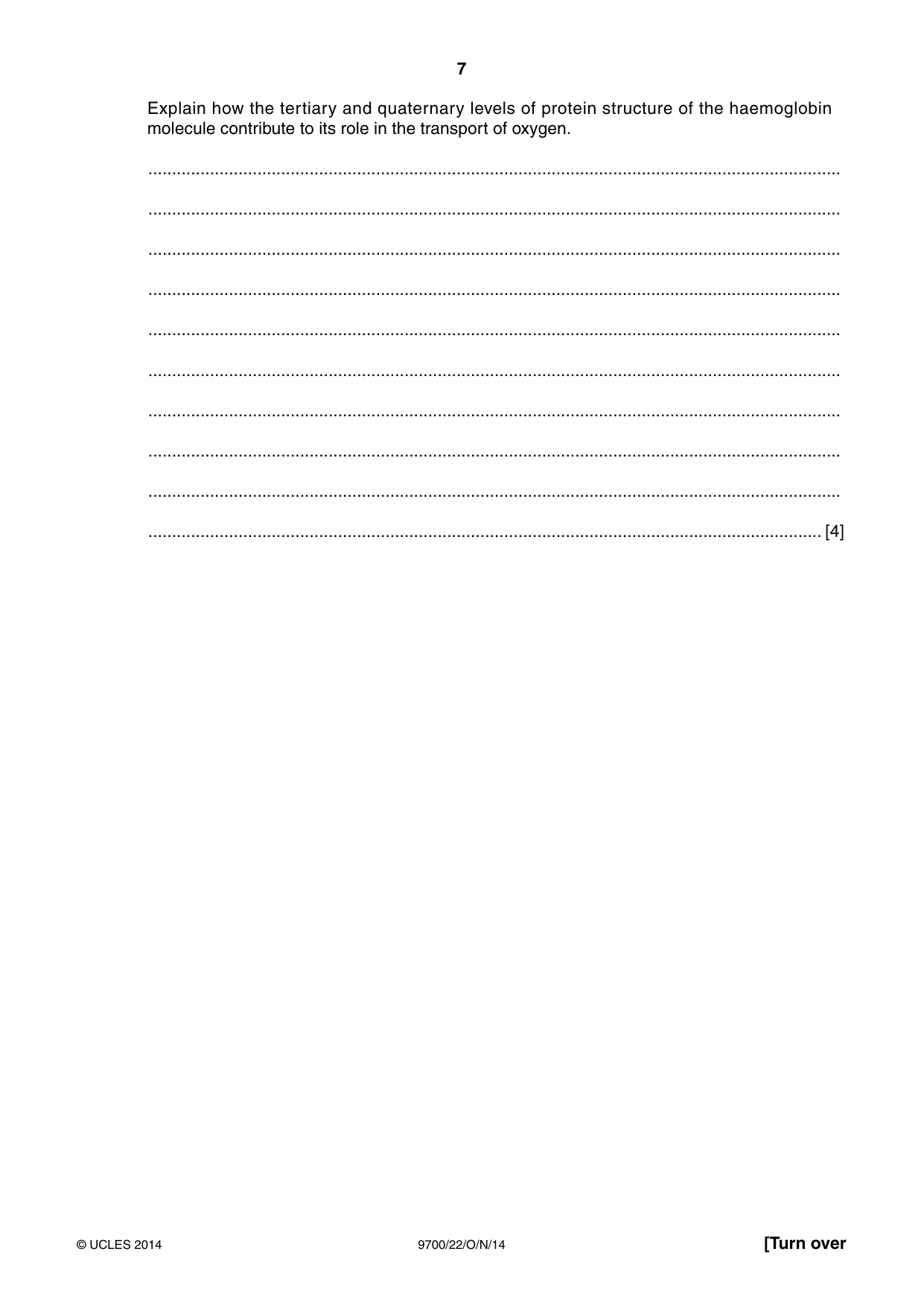 Cambridge A Level Biology 9700 2014 Oct/Nov Paper 2 · Variant 2 question paper, page 7 of 16