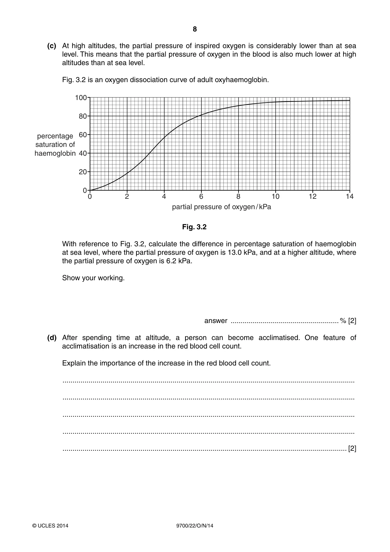 Cambridge A Level Biology 9700 2014 Oct/Nov Paper 2 · Variant 2 question paper, page 8 of 16