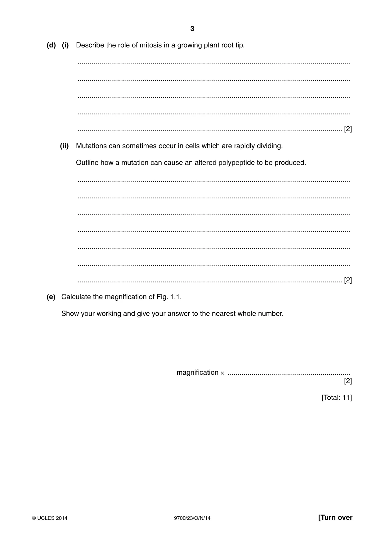 Cambridge A Level Biology 9700 2014 Oct/Nov Paper 2 · Variant 3 question paper, page 3 of 16