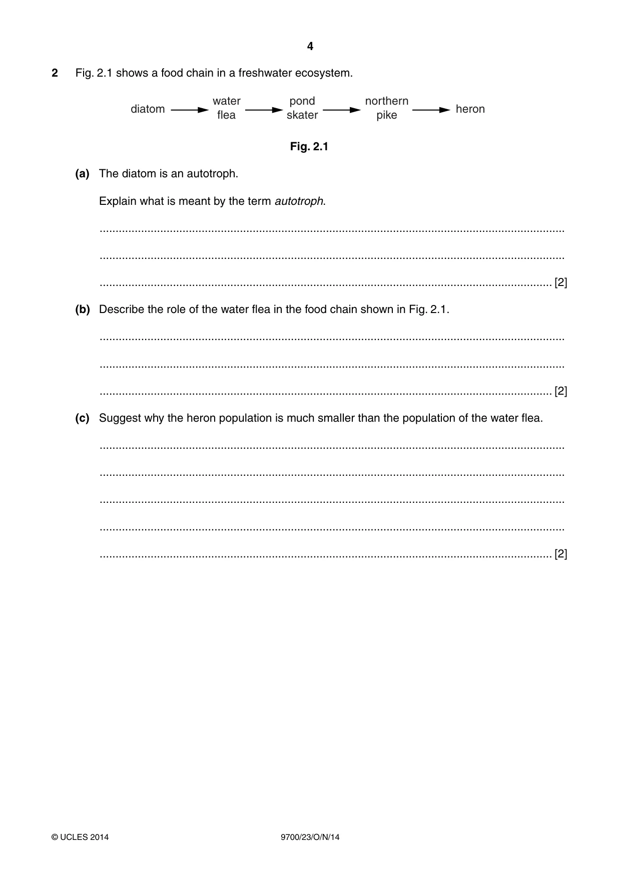 Cambridge A Level Biology 9700 2014 Oct/Nov Paper 2 · Variant 3 question paper, page 4 of 16