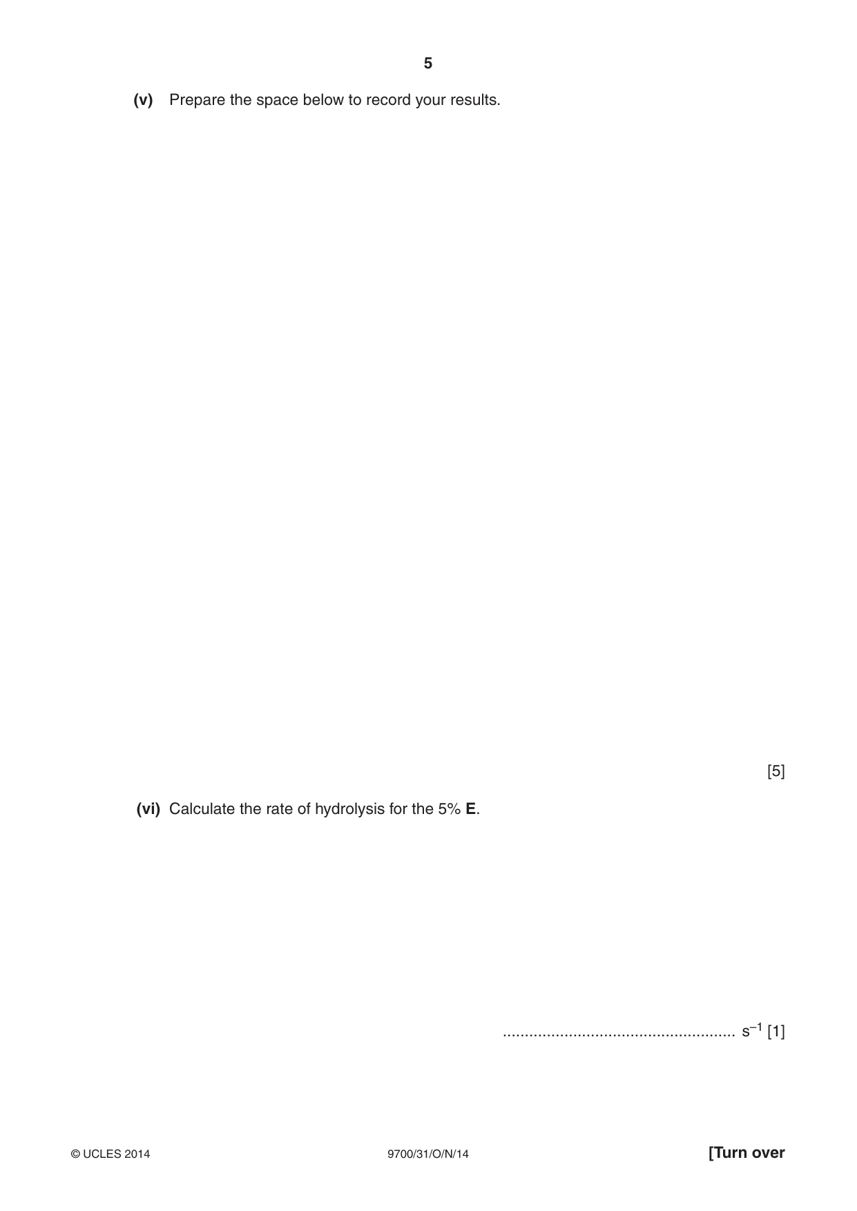 Cambridge A Level Biology 9700 2014 Oct/Nov Paper 3 · Variant 1 question paper, page 5 of 16