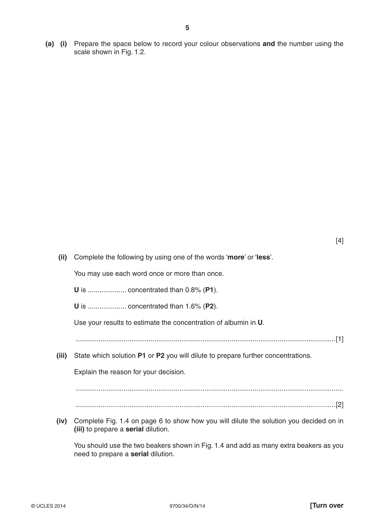 Cambridge A Level Biology 9700 2014 Oct/Nov Paper 3 · Variant 4 question paper, page 5 of 16
