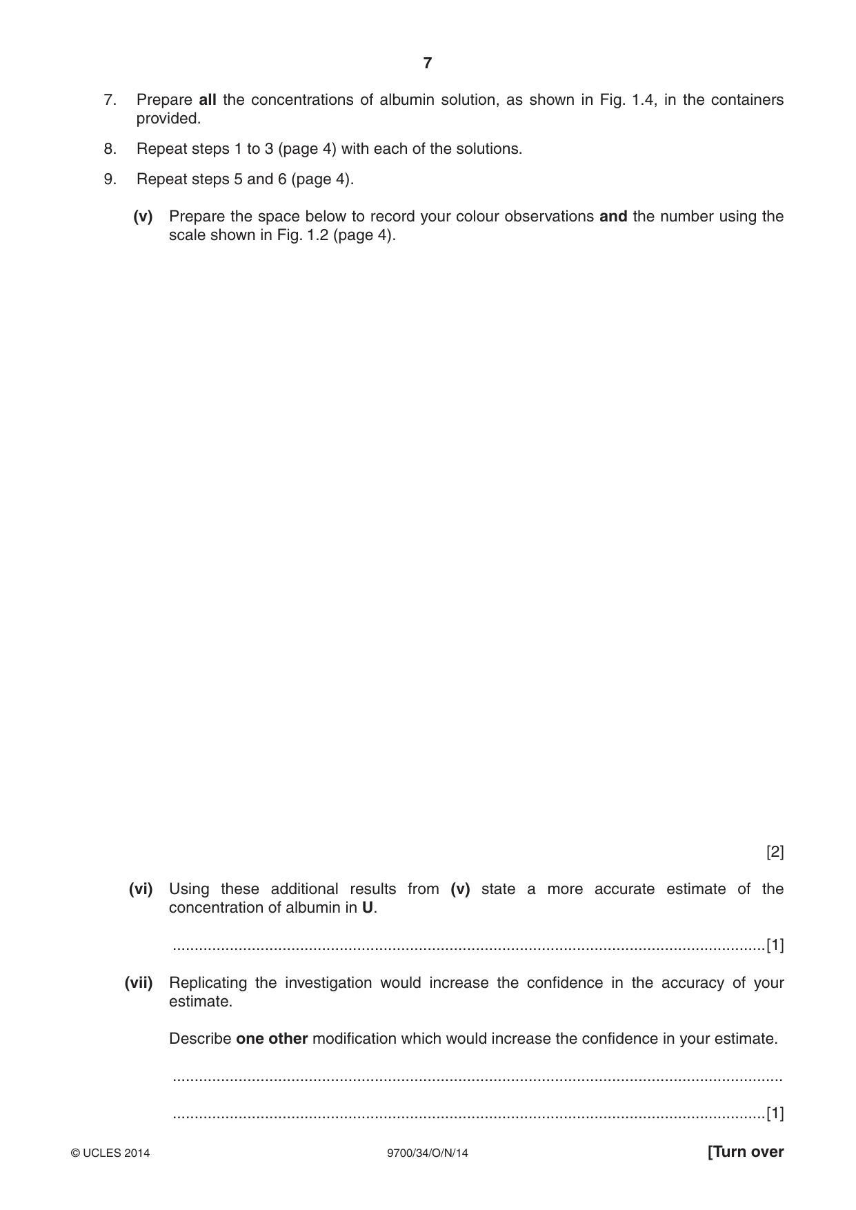 Cambridge A Level Biology 9700 2014 Oct/Nov Paper 3 · Variant 4 question paper, page 7 of 16