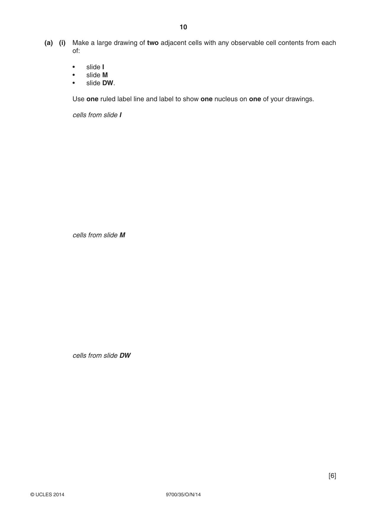 Cambridge A Level Biology 9700 2014 Oct/Nov Paper 3 · Variant 5 question paper, page 10 of 16