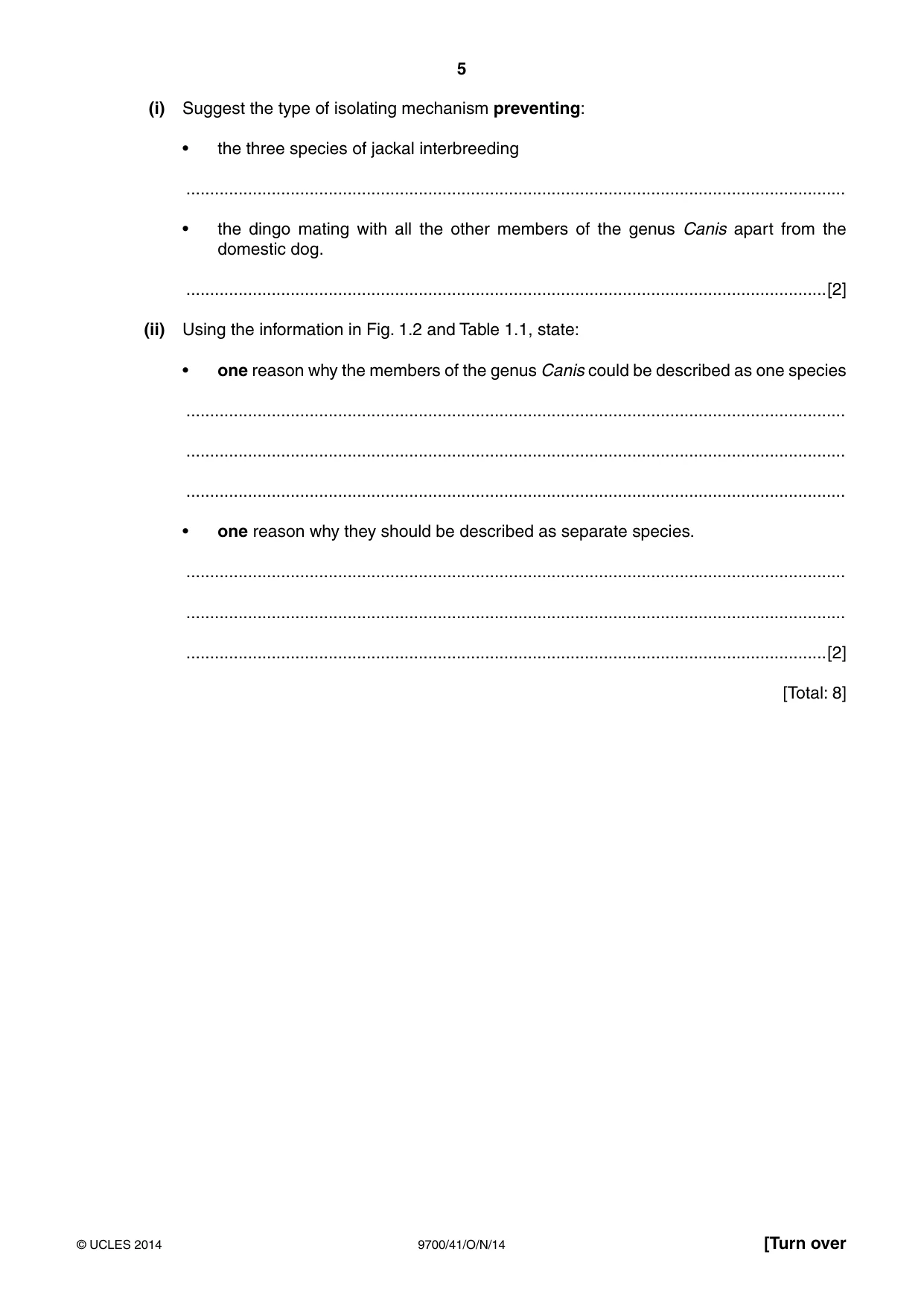Cambridge A Level Biology 9700 2014 Oct/Nov Paper 4 · Variant 1 question paper, page 5 of 24