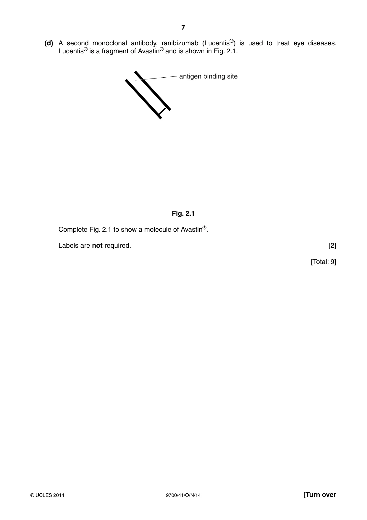 Cambridge A Level Biology 9700 2014 Oct/Nov Paper 4 · Variant 1 question paper, page 7 of 24