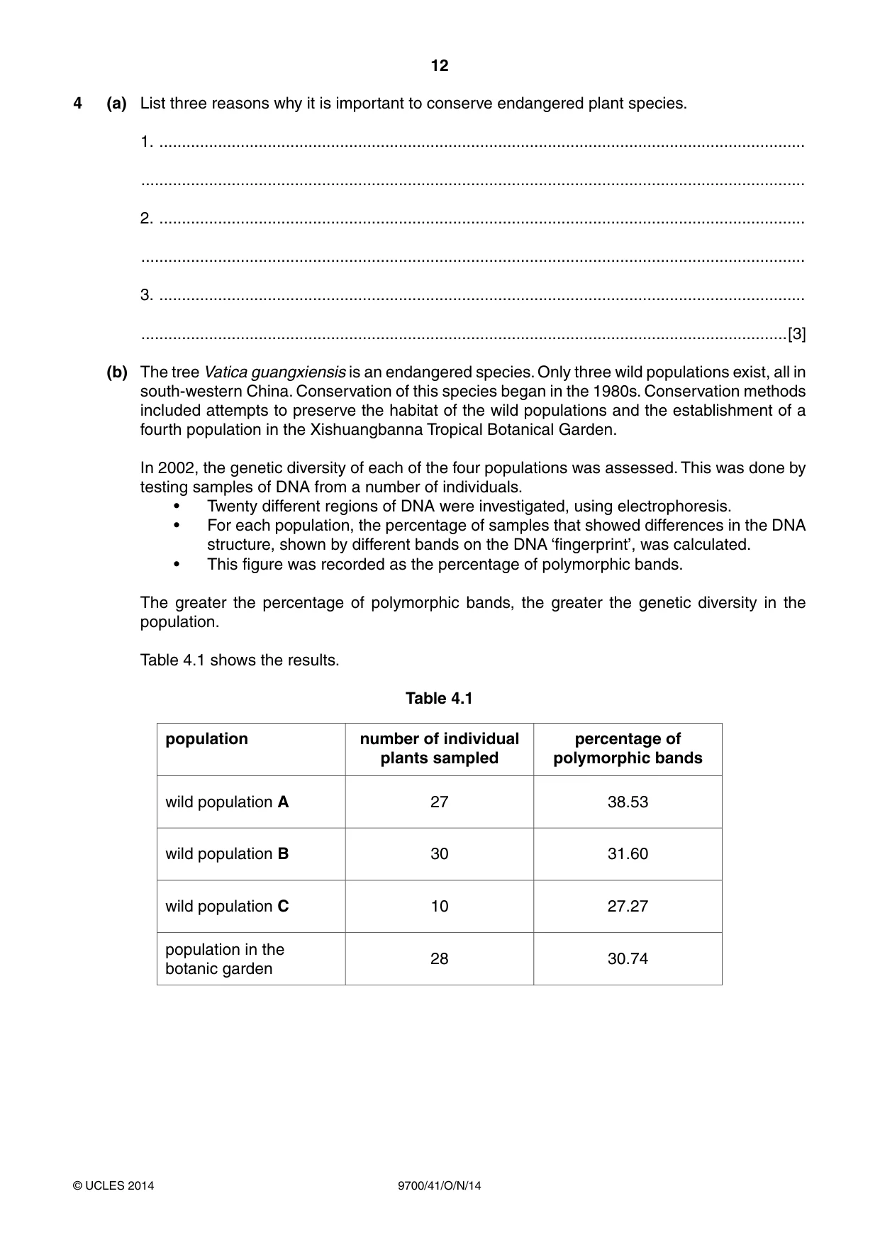 Cambridge A Level Biology 9700 2014 Oct/Nov Paper 4 · Variant 1 question paper, page 12 of 24