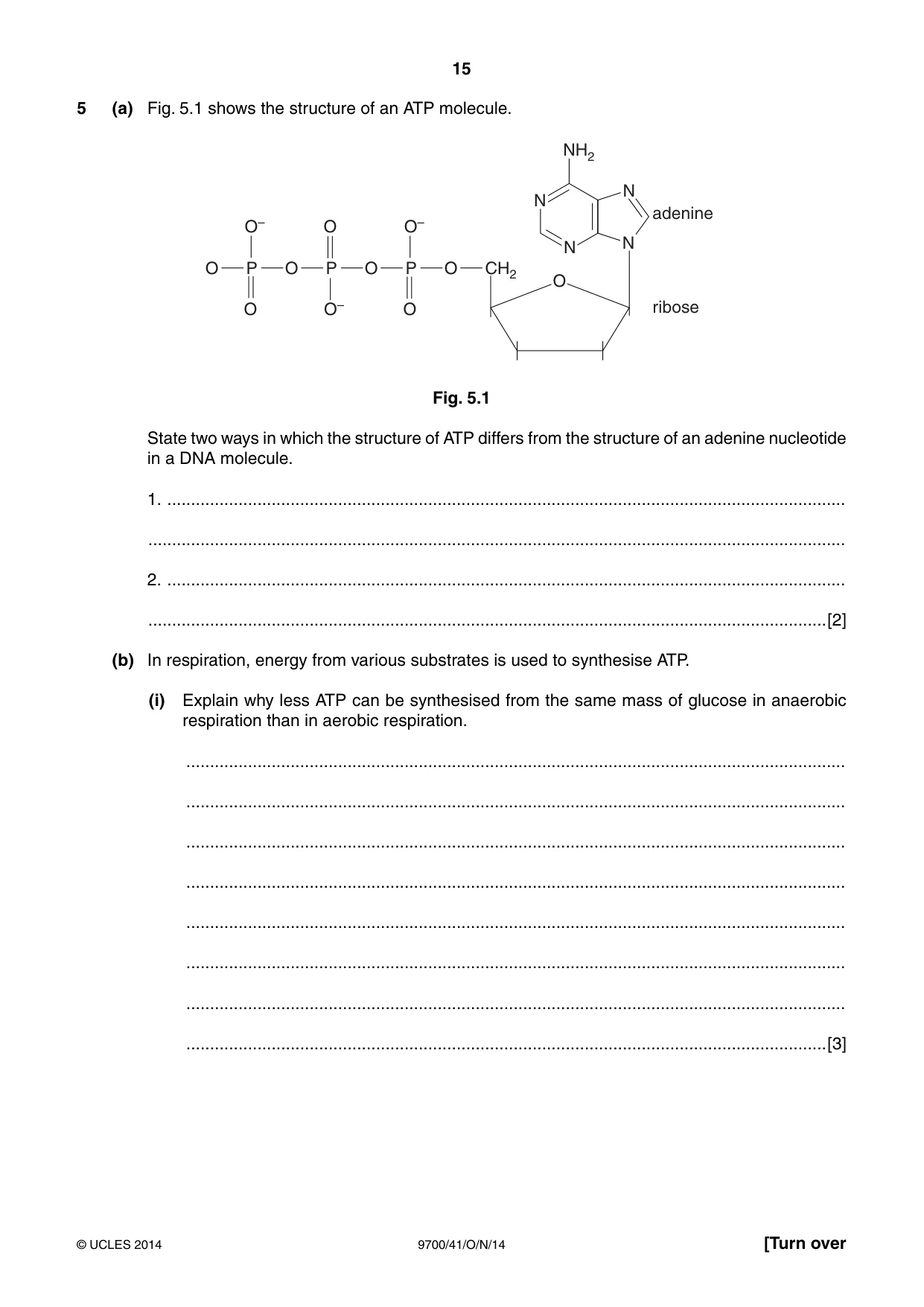 Cambridge A Level Biology 9700 2014 Oct/Nov Paper 4 · Variant 1 question paper, page 15 of 24