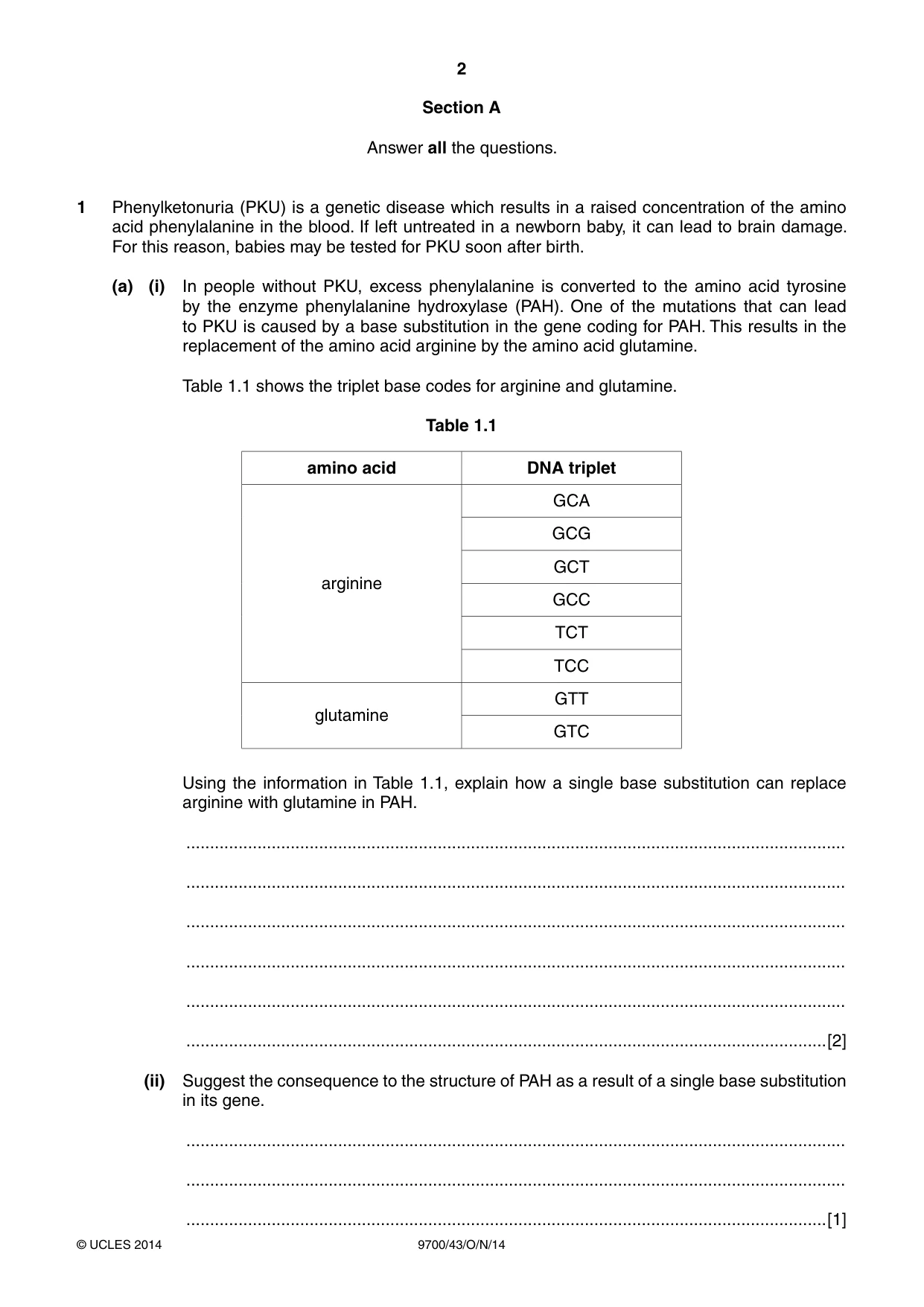 Cambridge A Level Biology 9700 2014 Oct/Nov Paper 4 · Variant 3 question paper, page 2 of 24