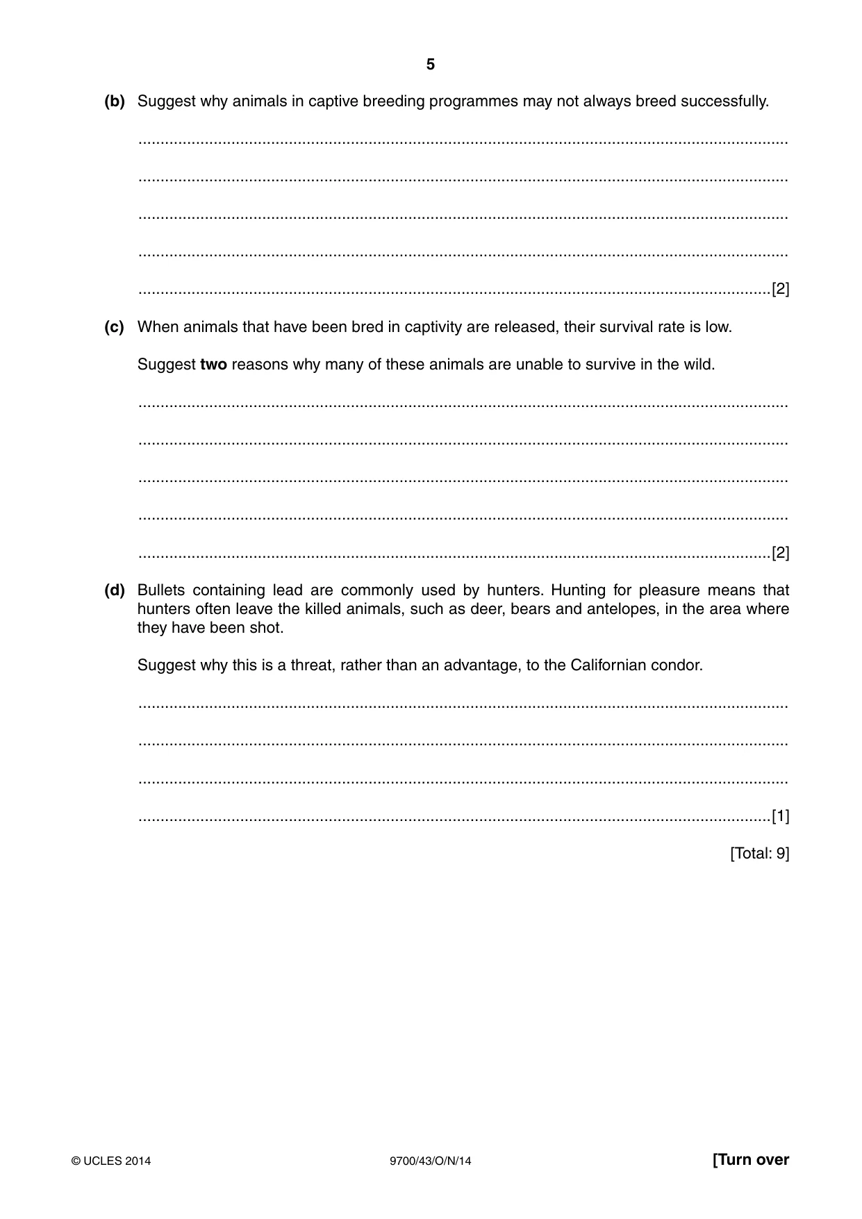 Cambridge A Level Biology 9700 2014 Oct/Nov Paper 4 · Variant 3 question paper, page 5 of 24