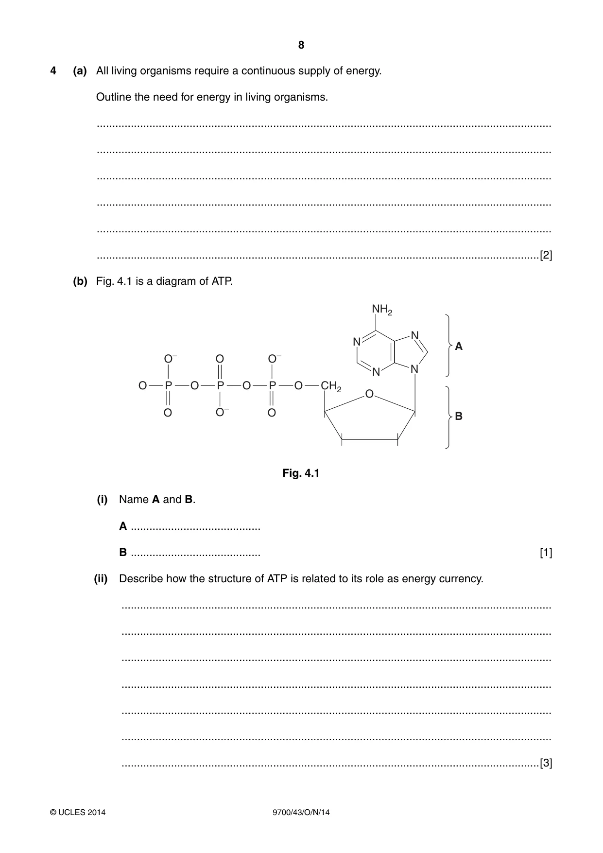 Cambridge A Level Biology 9700 2014 Oct/Nov Paper 4 · Variant 3 question paper, page 8 of 24