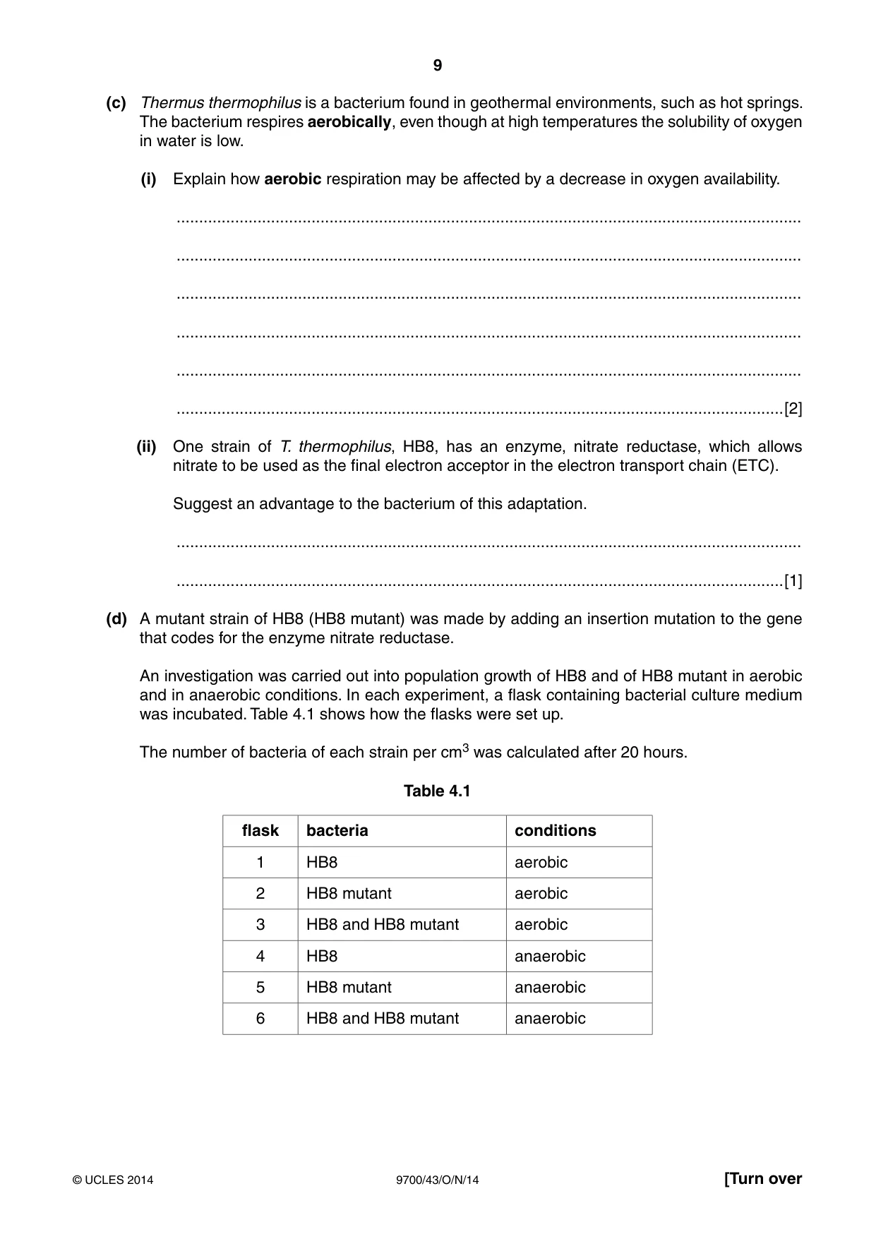 Cambridge A Level Biology 9700 2014 Oct/Nov Paper 4 · Variant 3 question paper, page 9 of 24