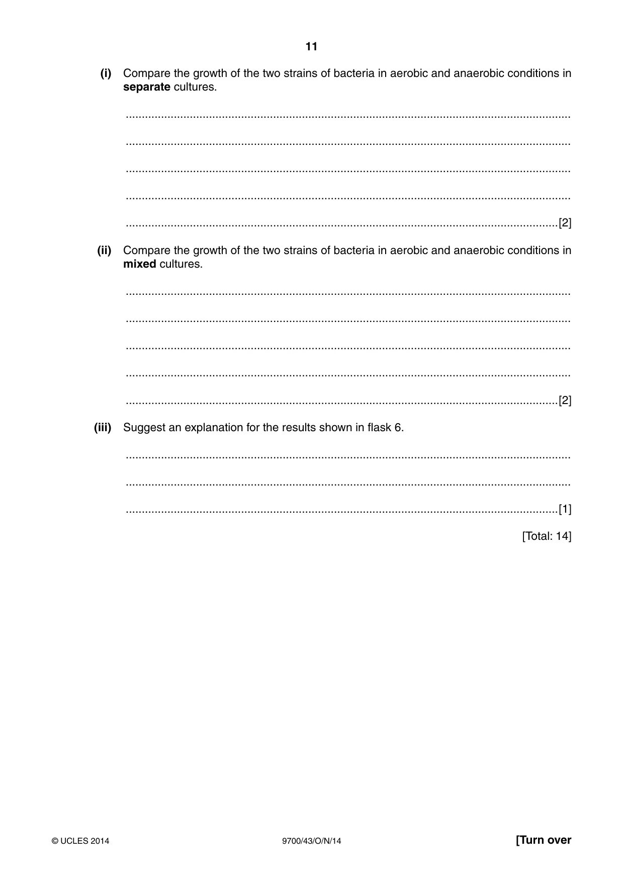 Cambridge A Level Biology 9700 2014 Oct/Nov Paper 4 · Variant 3 question paper, page 11 of 24