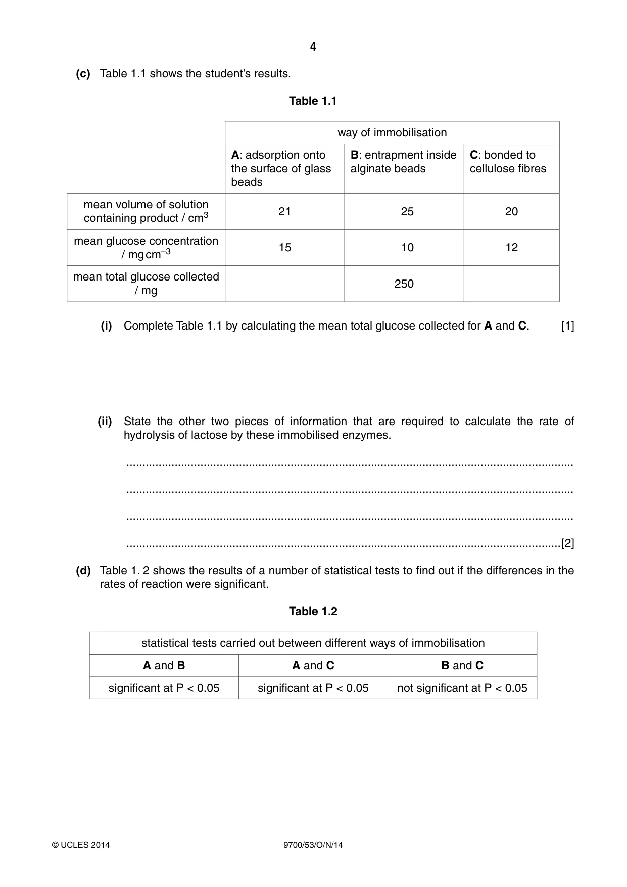 Cambridge A Level Biology 9700 2014 Oct/Nov Paper 5 · Variant 3 question paper, page 4 of 8