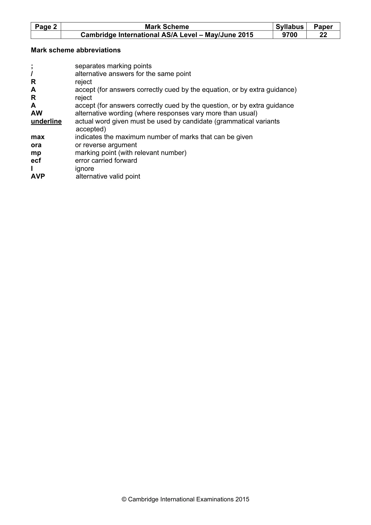 Mark scheme, page 2 of 10