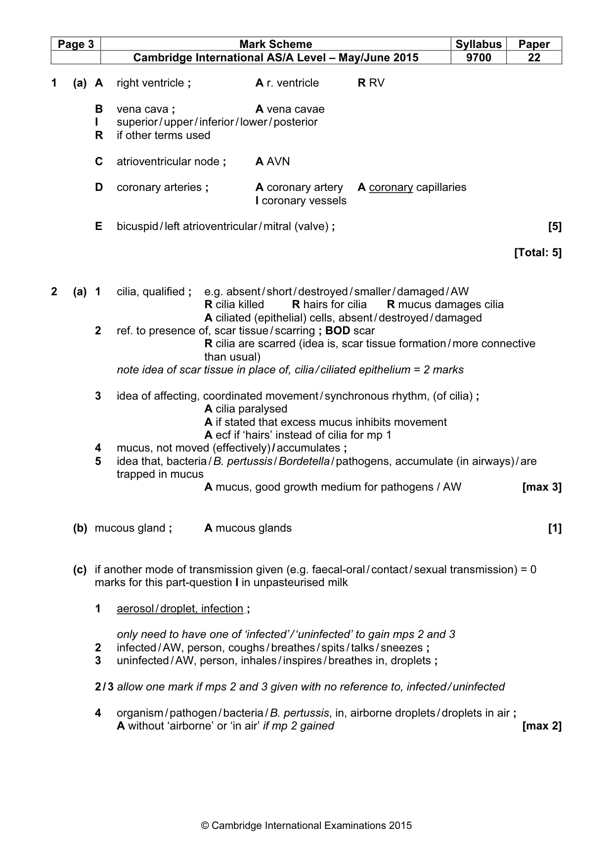 Mark scheme, page 3 of 10