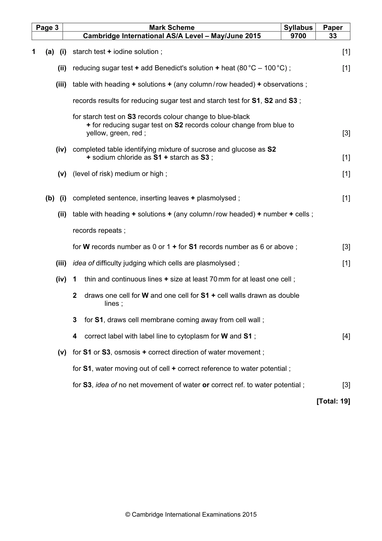 Mark scheme, page 3 of 4