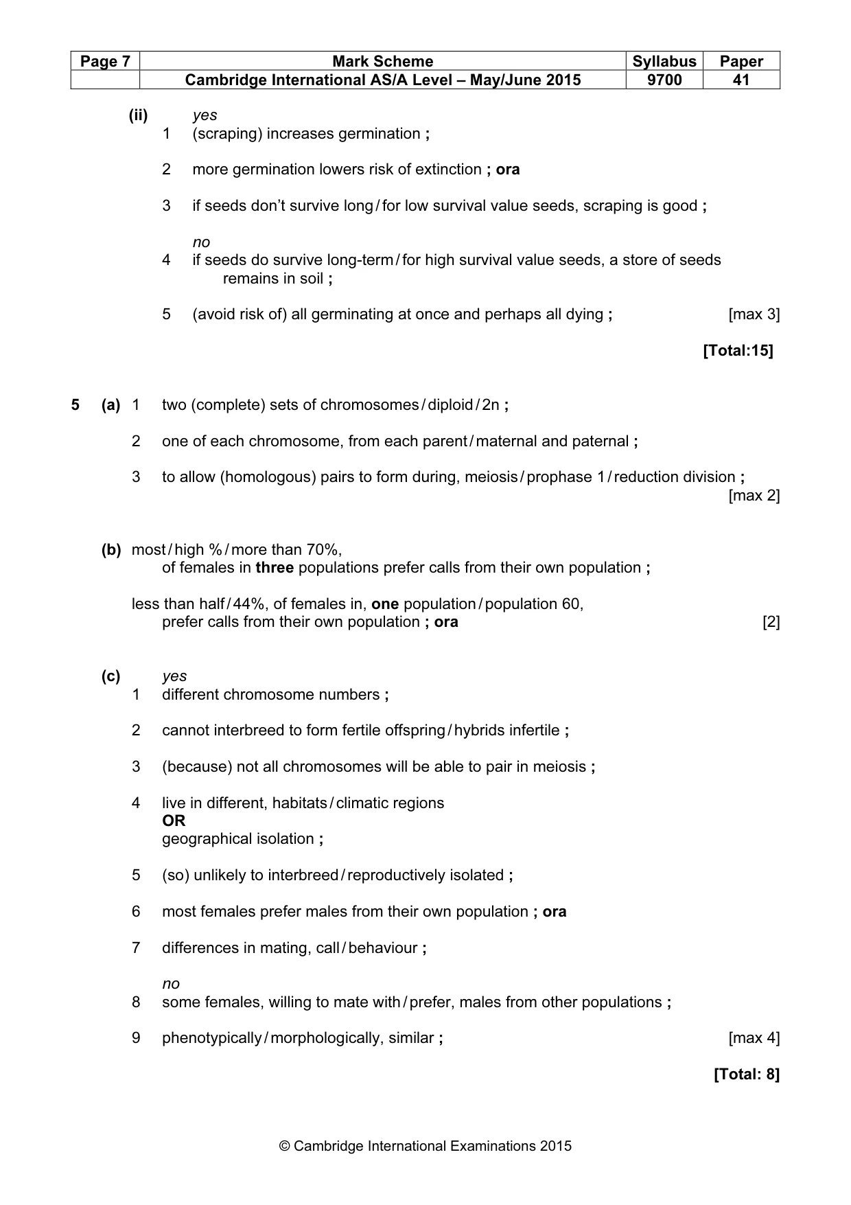Mark scheme, page 7 of 13