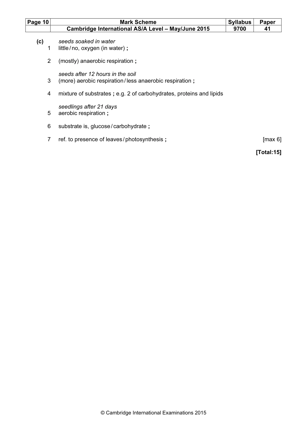 Mark scheme, page 10 of 13