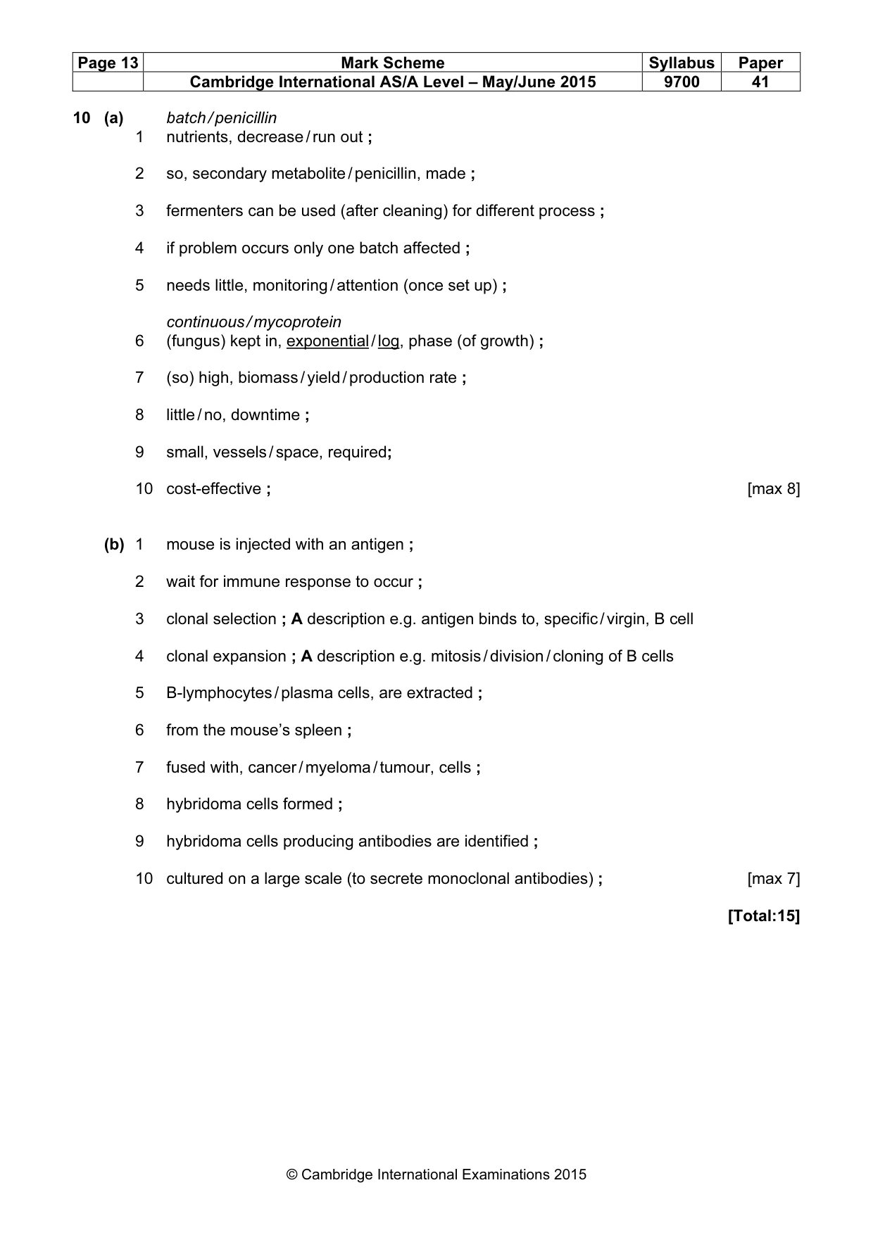 Mark scheme, page 13 of 13