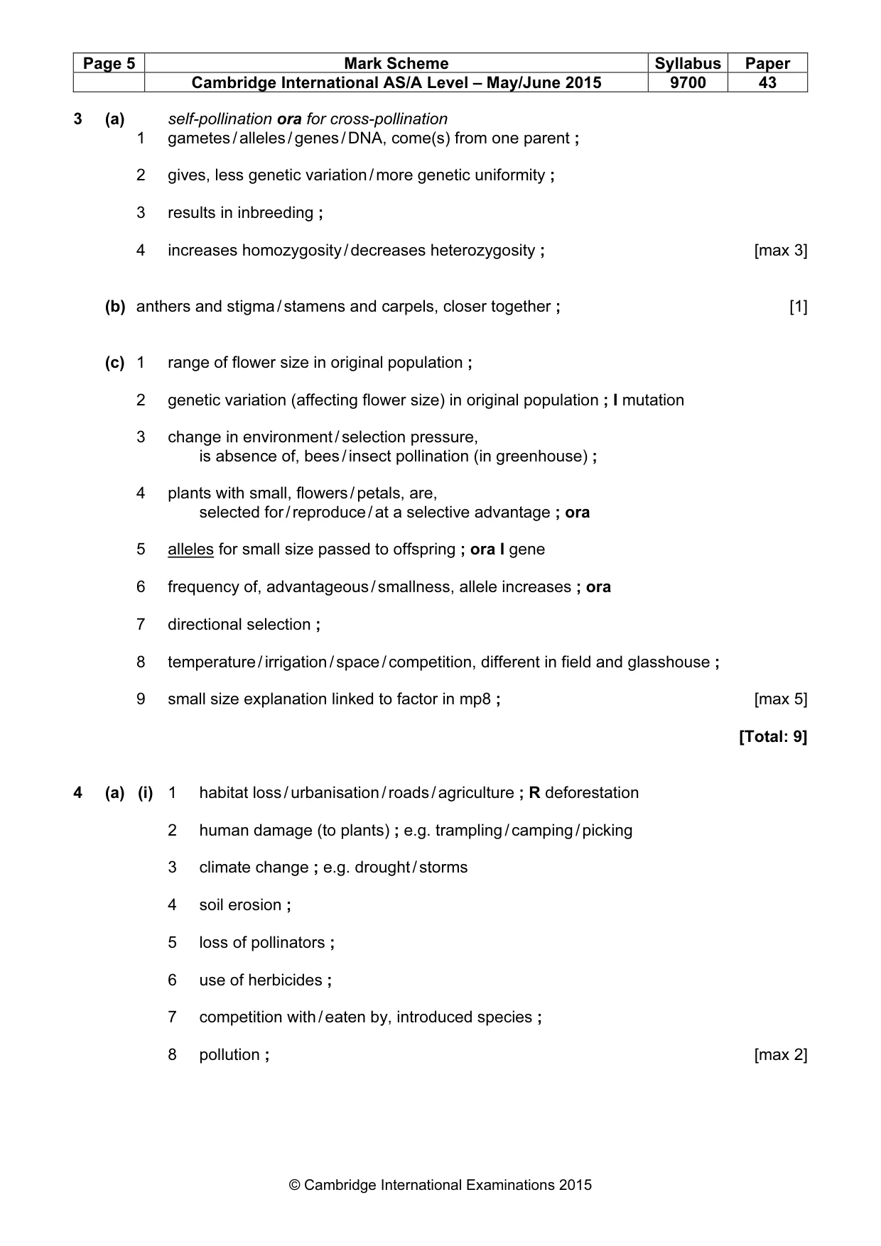 Mark scheme, page 5 of 13