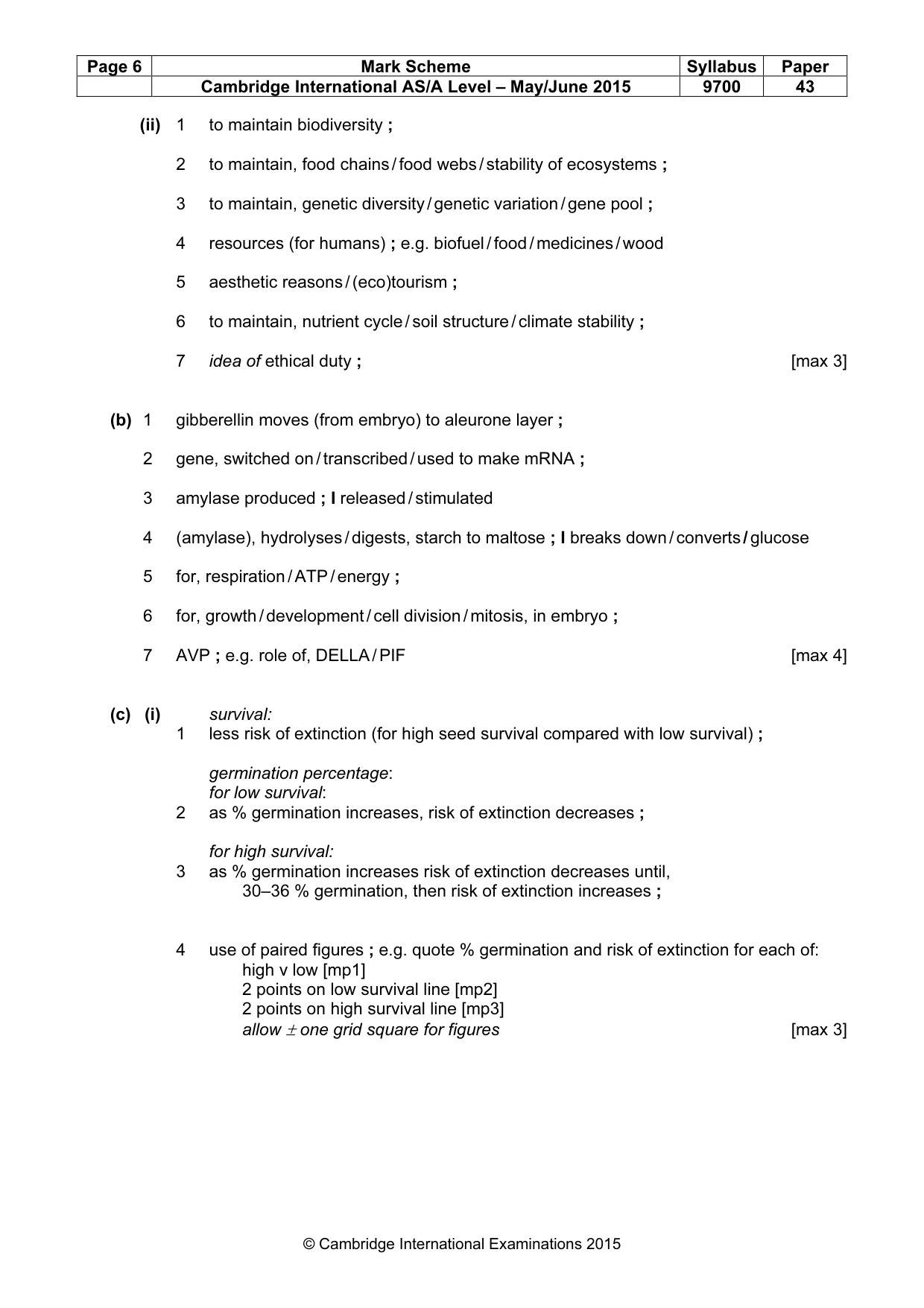 Mark scheme, page 6 of 13