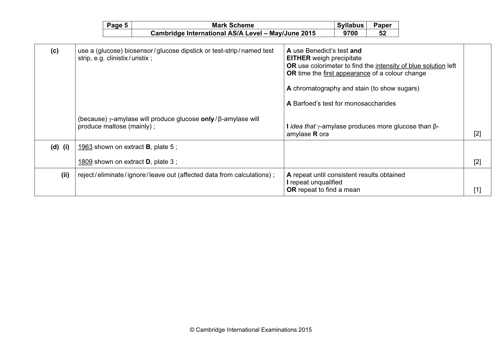 Mark scheme, page 5 of 8