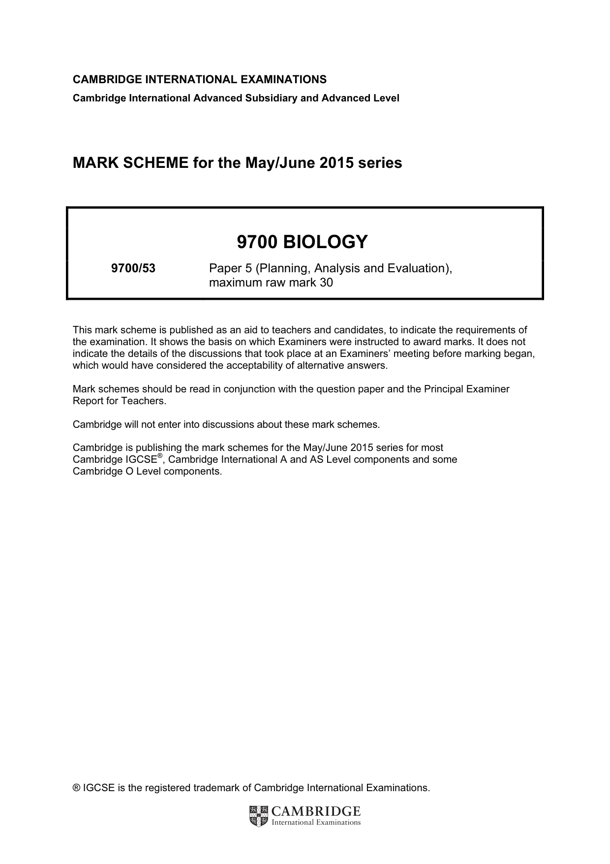 Mark scheme, page 1 of 10