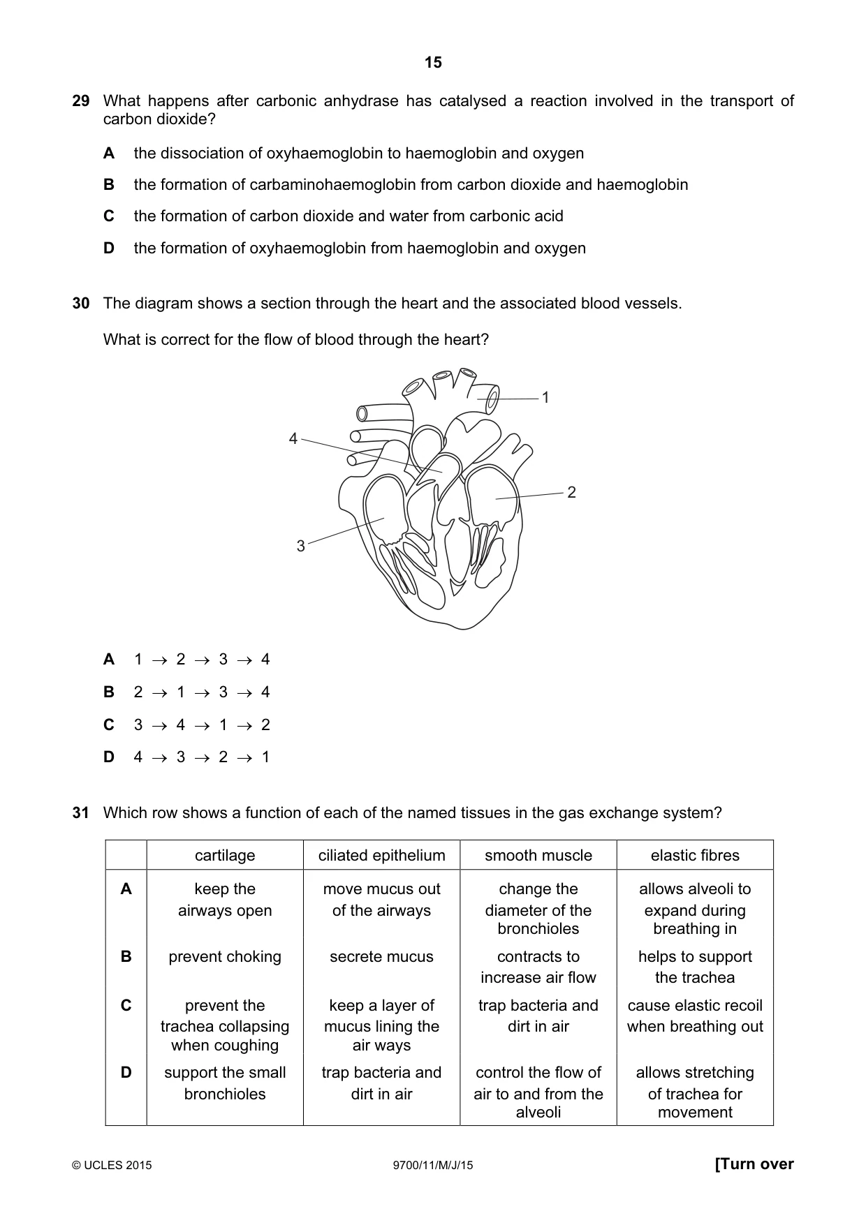 Cambridge A Level Biology 9700 2015 May/June Paper 1 · Variant 1 question paper, page 15 of 20