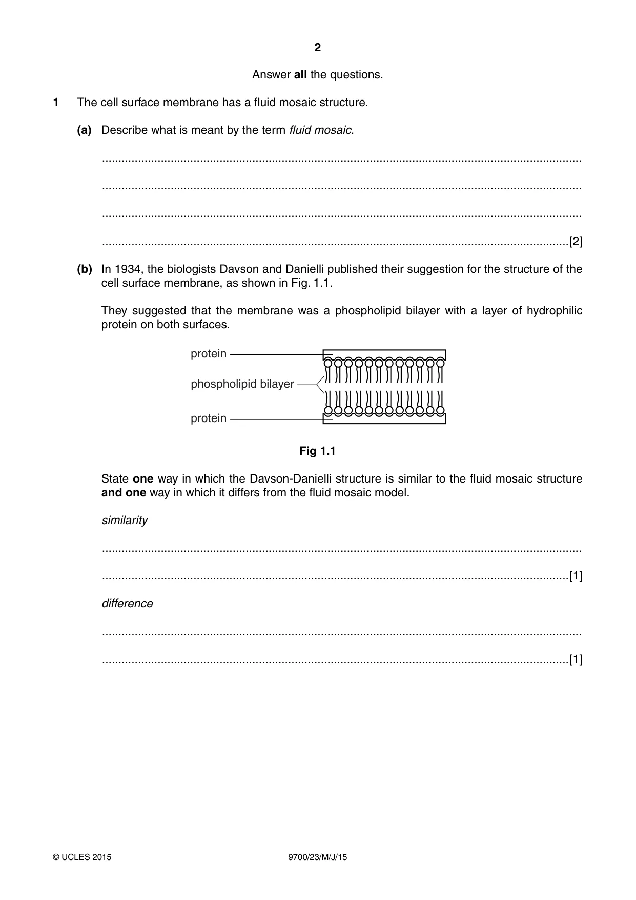 Cambridge A Level Biology 9700 2015 May/June Paper 2 · Variant 3 question paper, page 2 of 16