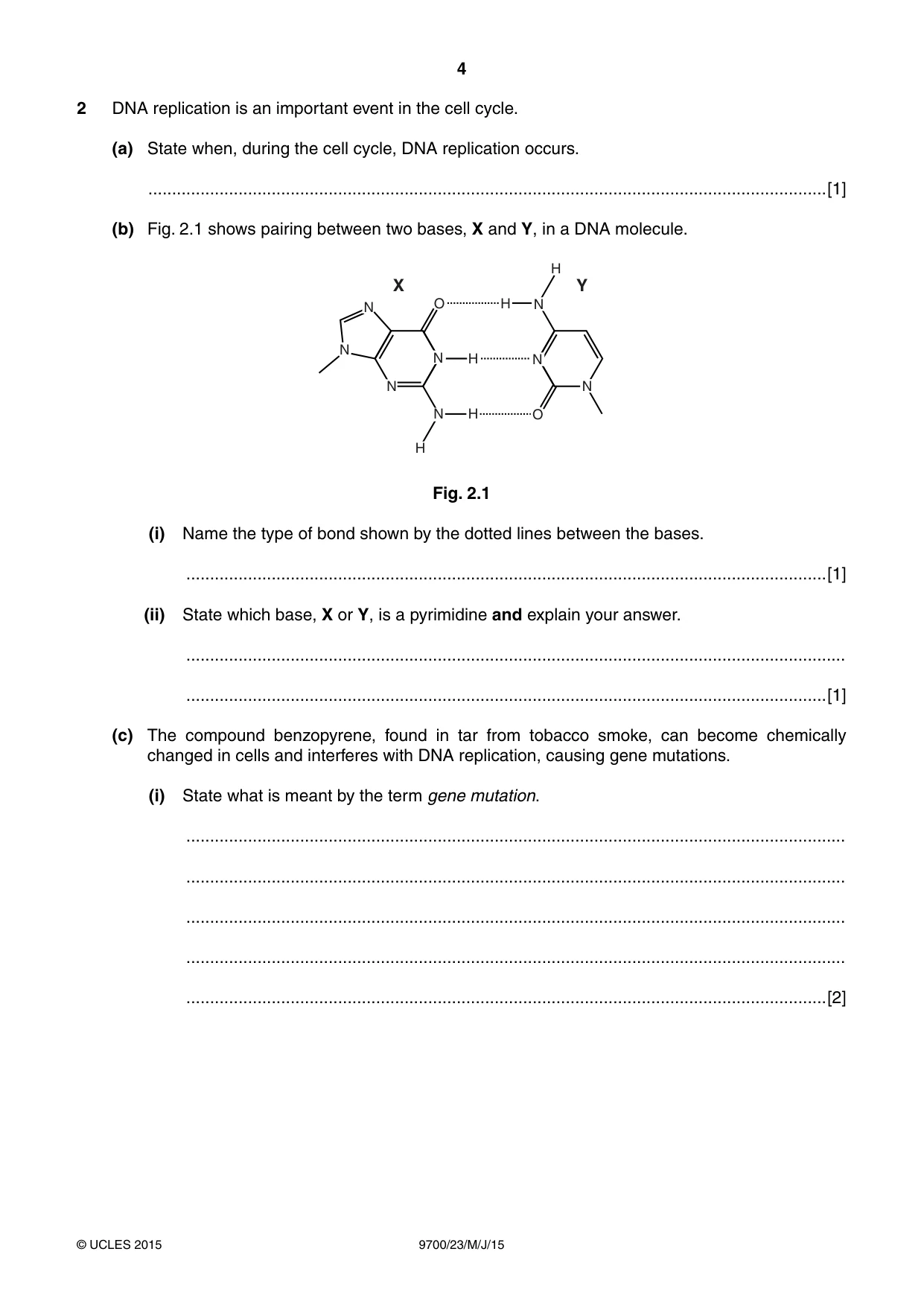 Cambridge A Level Biology 9700 2015 May/June Paper 2 · Variant 3 question paper, page 4 of 16