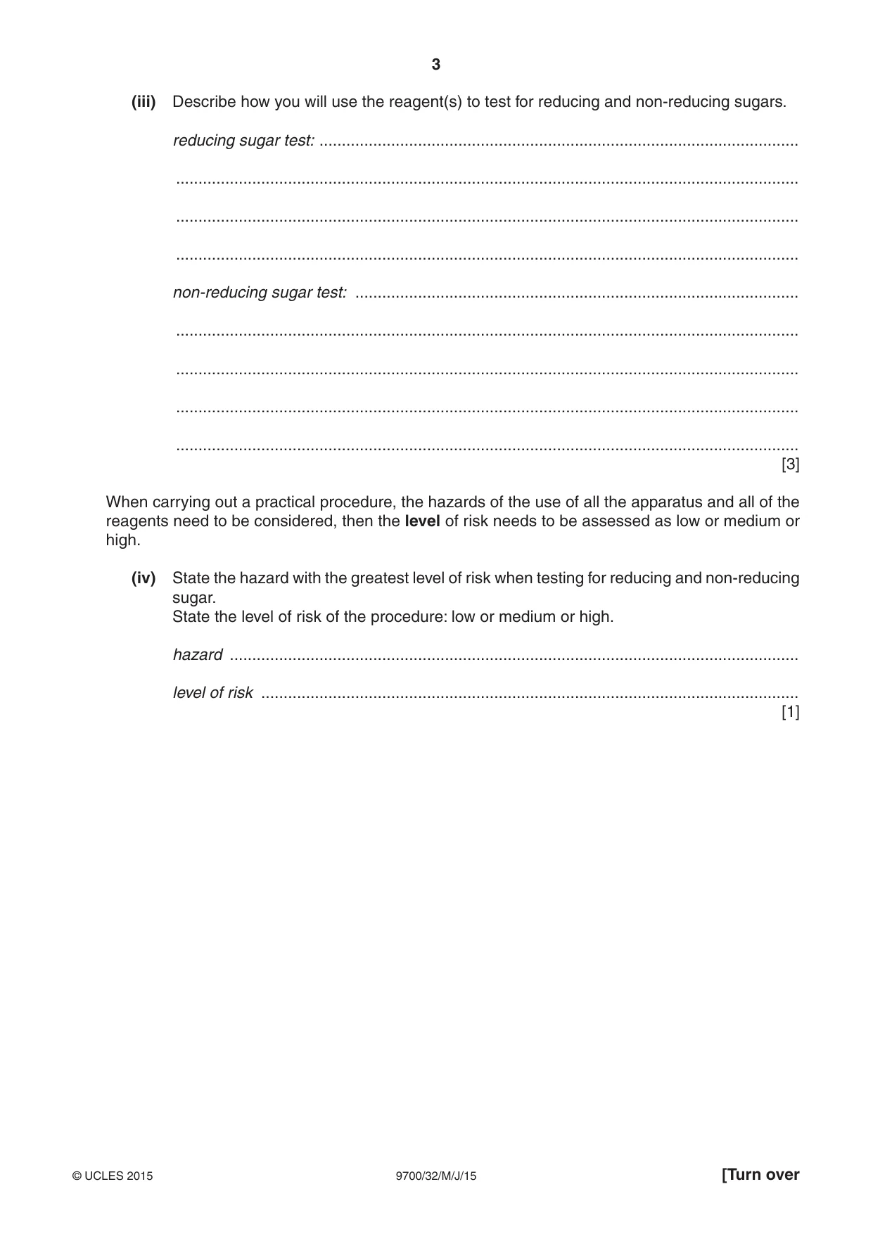 Cambridge A Level Biology 9700 2015 May/June Paper 3 · Variant 2 question paper, page 3 of 12