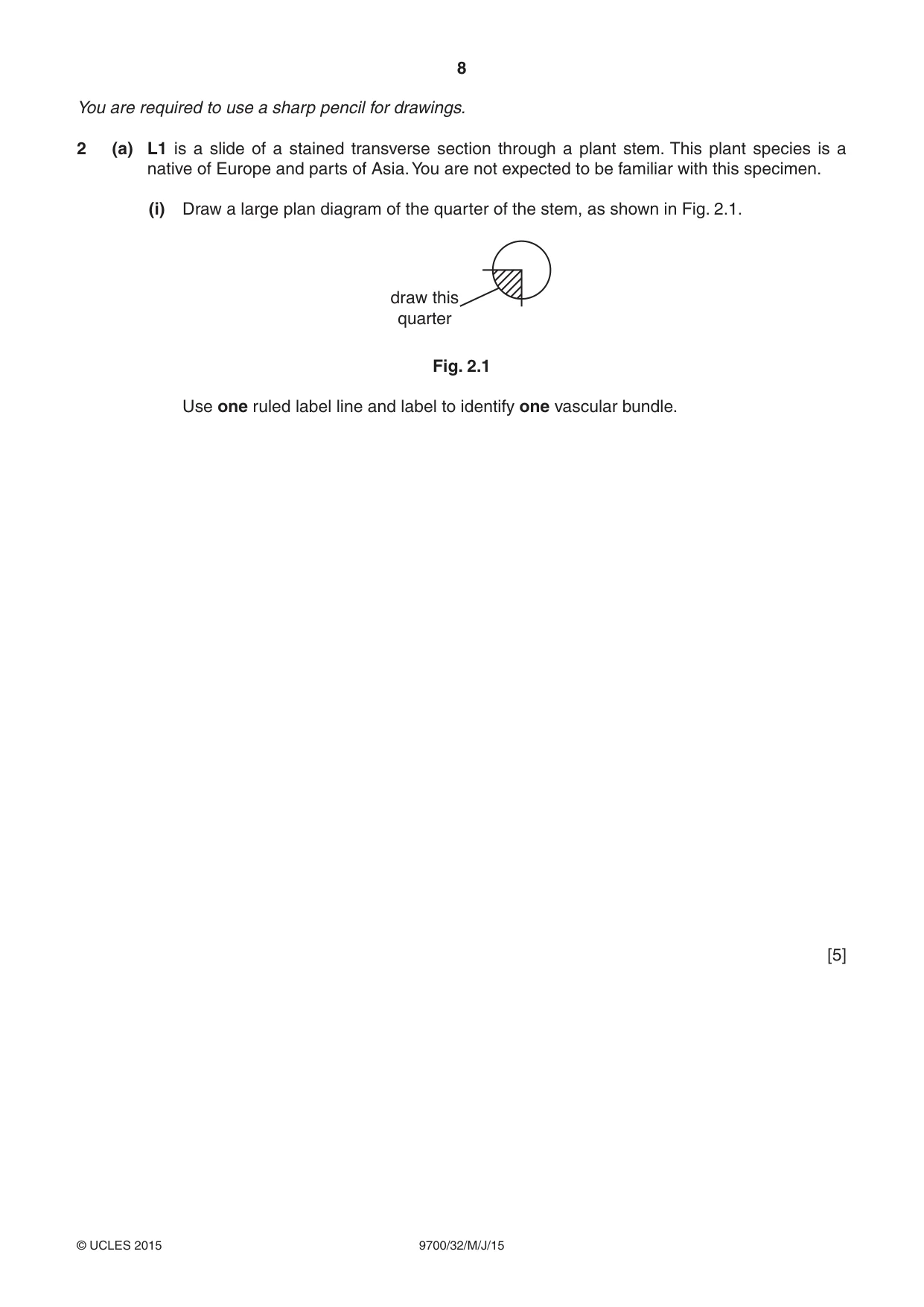 Cambridge A Level Biology 9700 2015 May/June Paper 3 · Variant 2 question paper, page 8 of 12