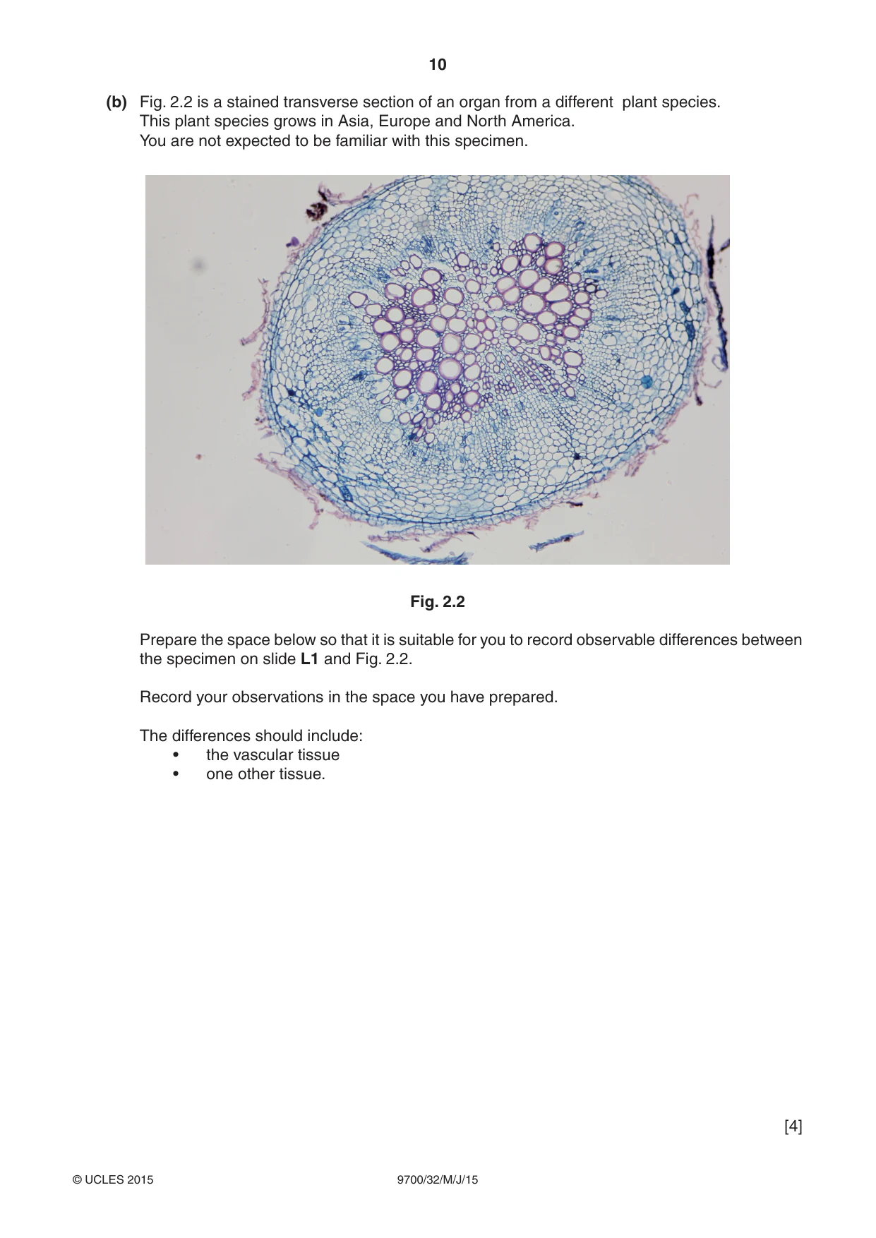 Cambridge A Level Biology 9700 2015 May/June Paper 3 · Variant 2 question paper, page 10 of 12