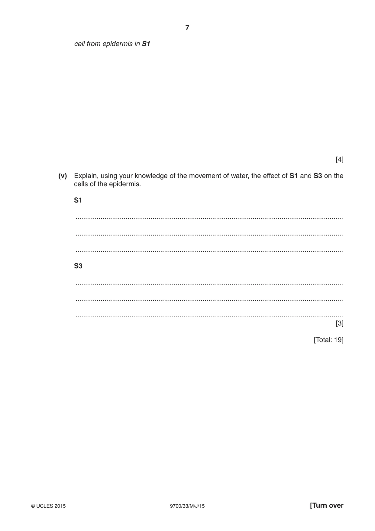 Cambridge A Level Biology 9700 2015 May/June Paper 3 · Variant 3 question paper, page 7 of 16